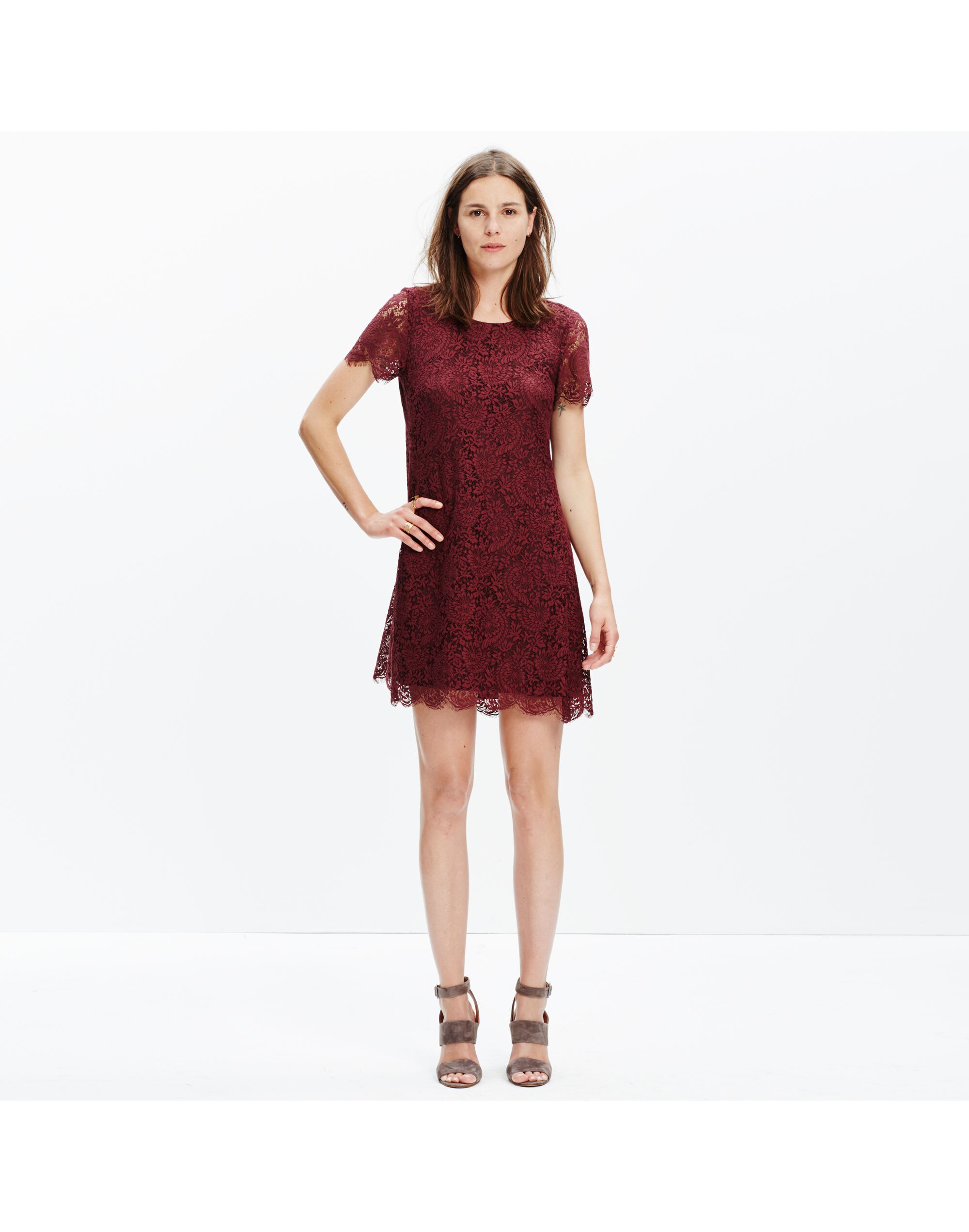 Floral Lace Shift Dress