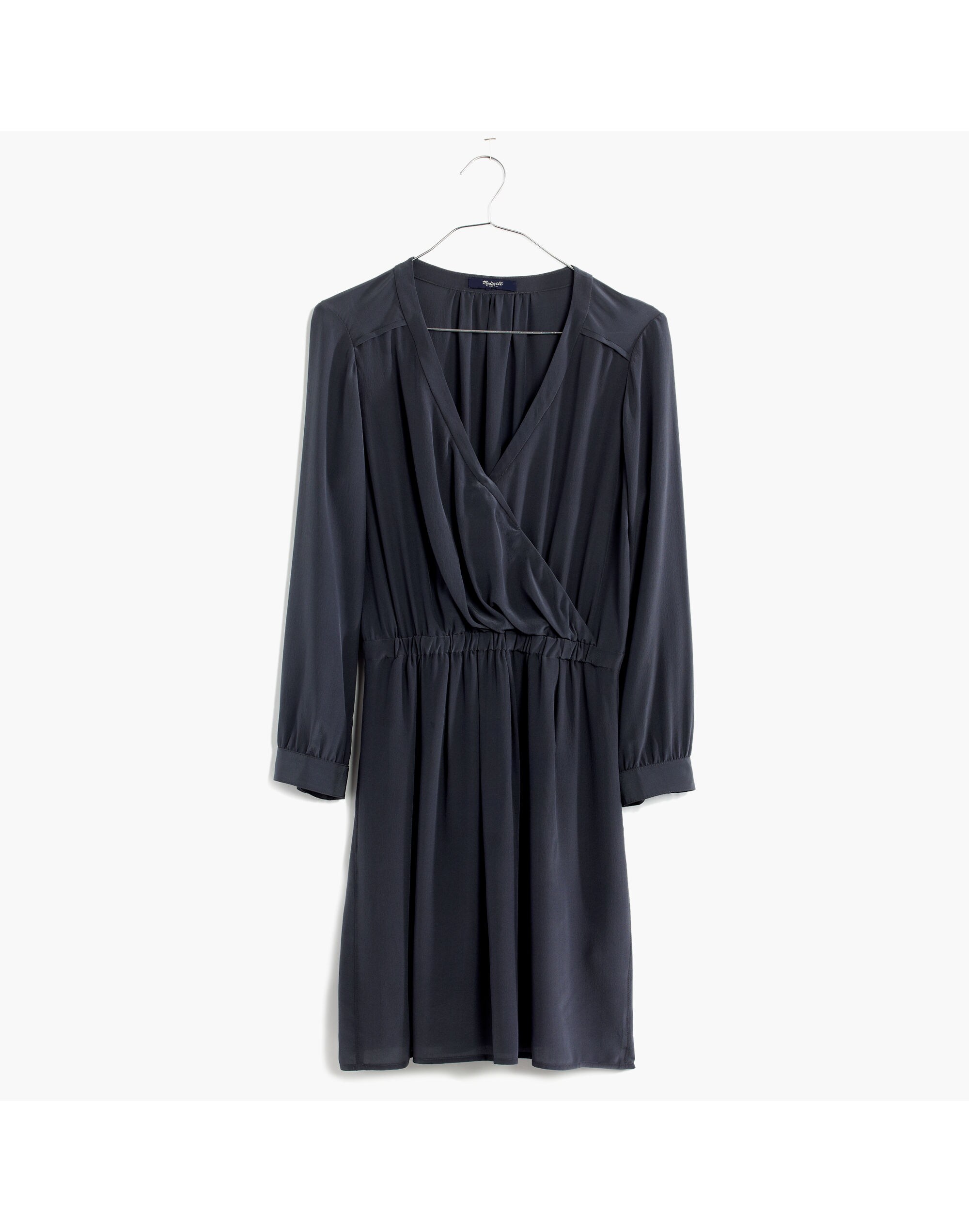 Silk Faux-Wrap Dress