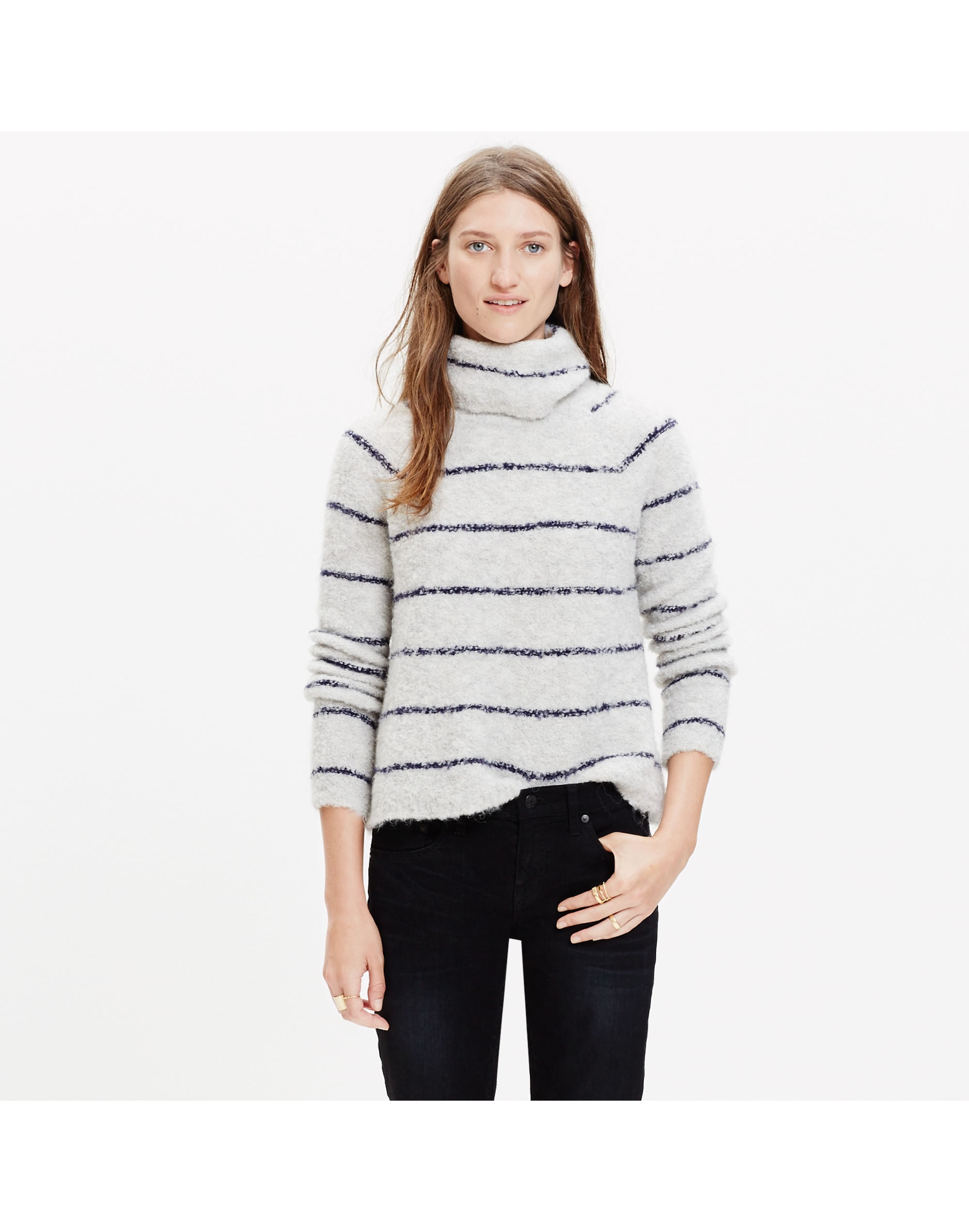roundtrip turtleneck sweater in stripe
