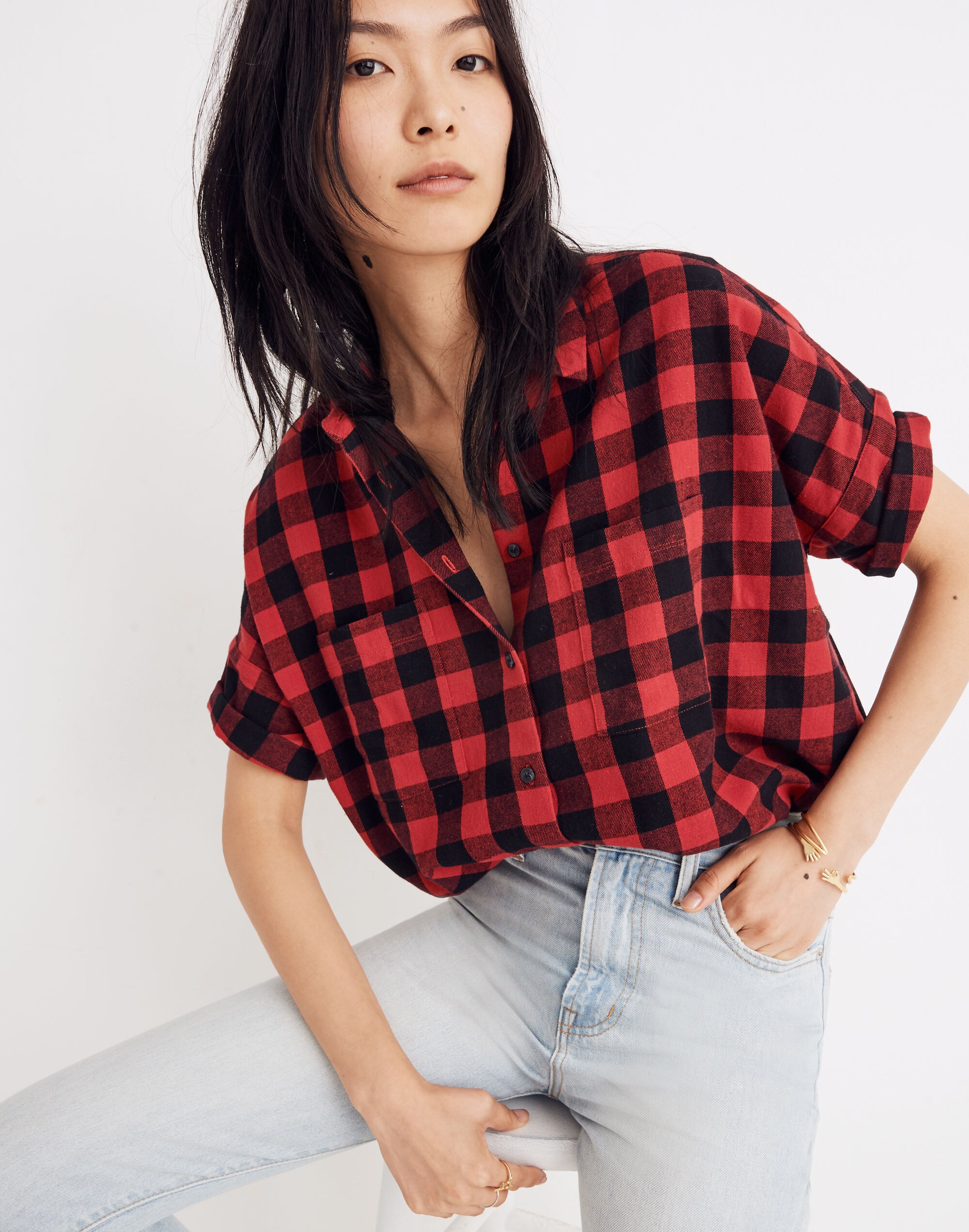 Flannel Courier Shirt in Buffalo Check