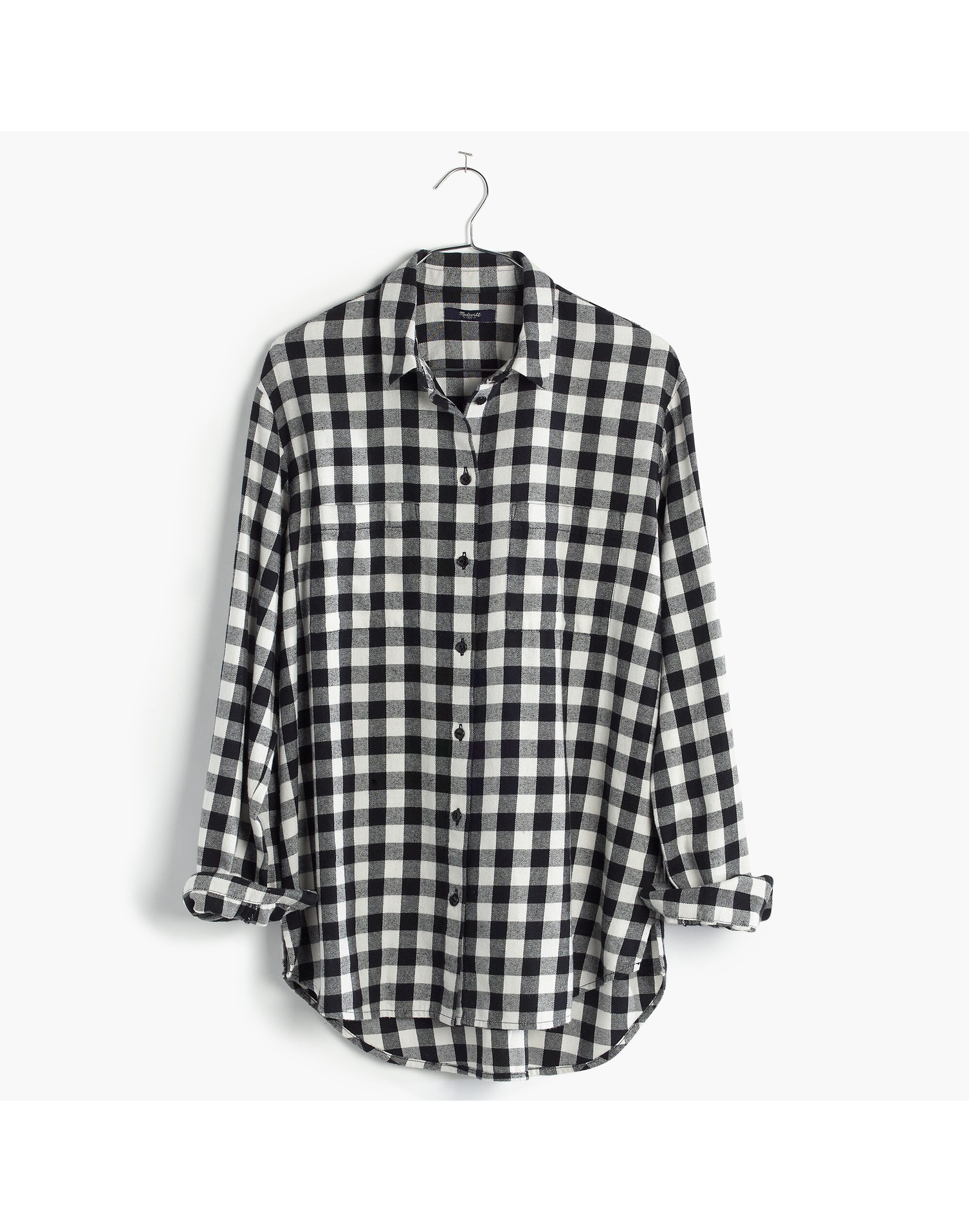 Flannel Oversized Boyshirt in Buffalo Check