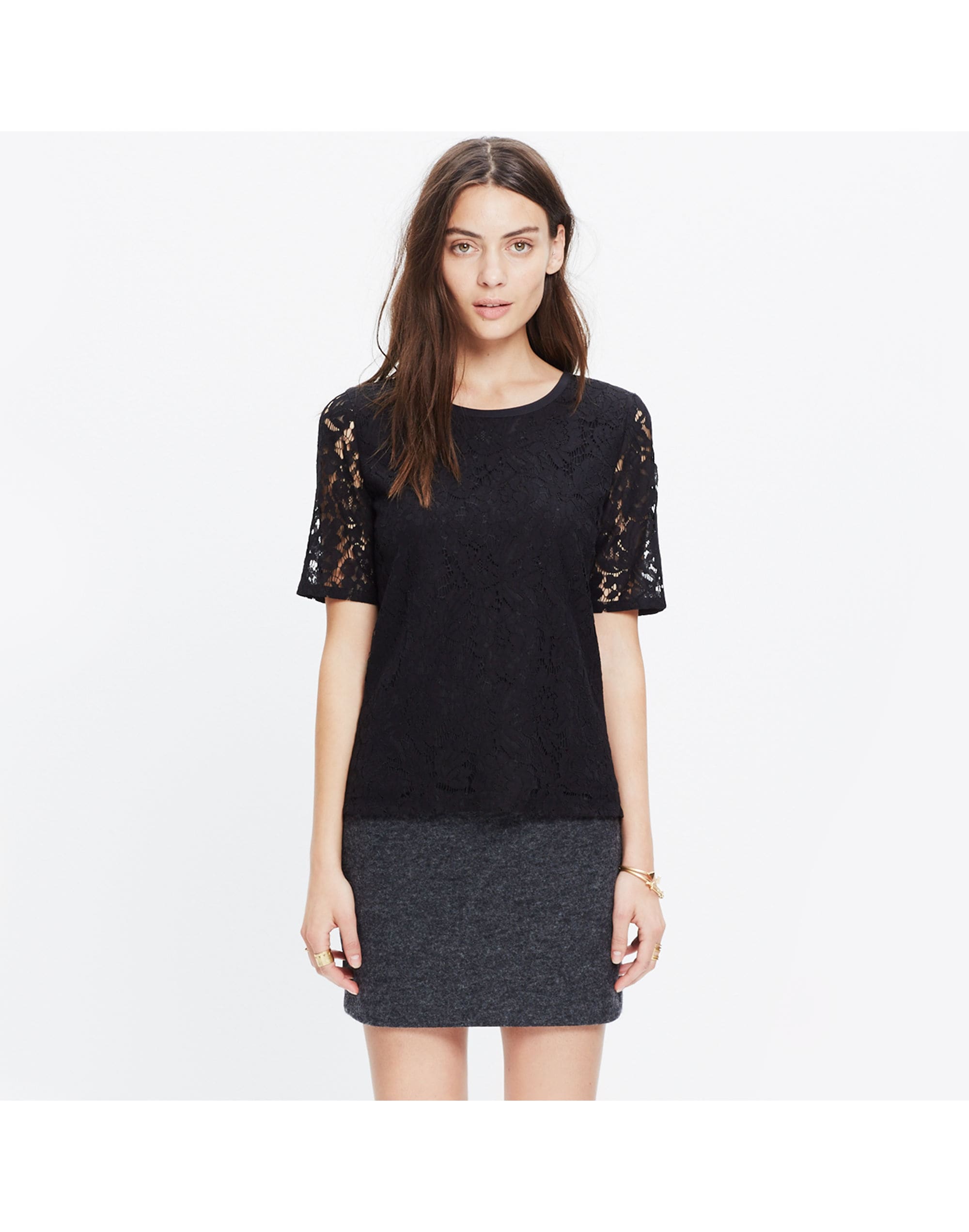 lace refined tee
