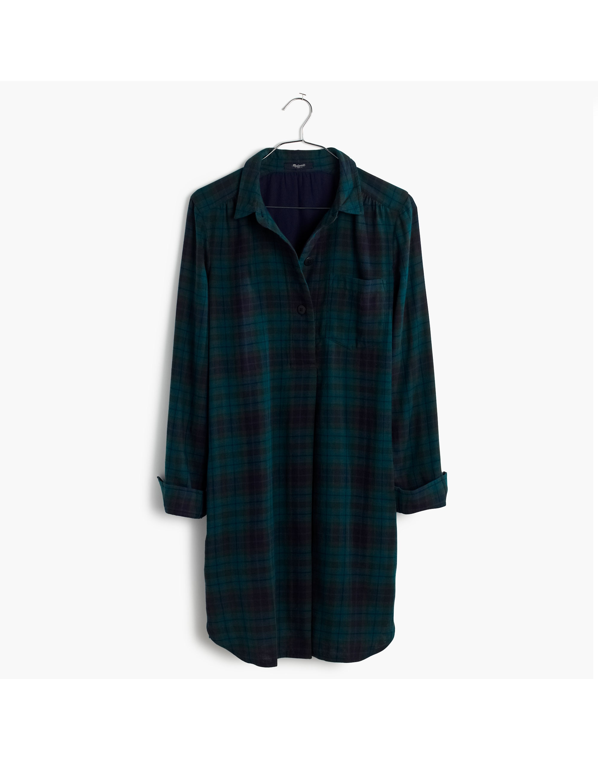 Latitude Shirtdress in Alma Plaid