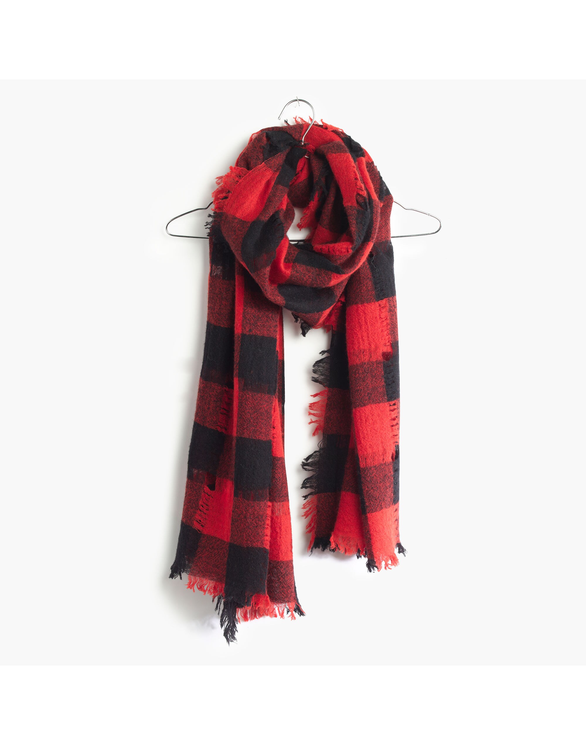 Openweave Scarf in Buffalo Check