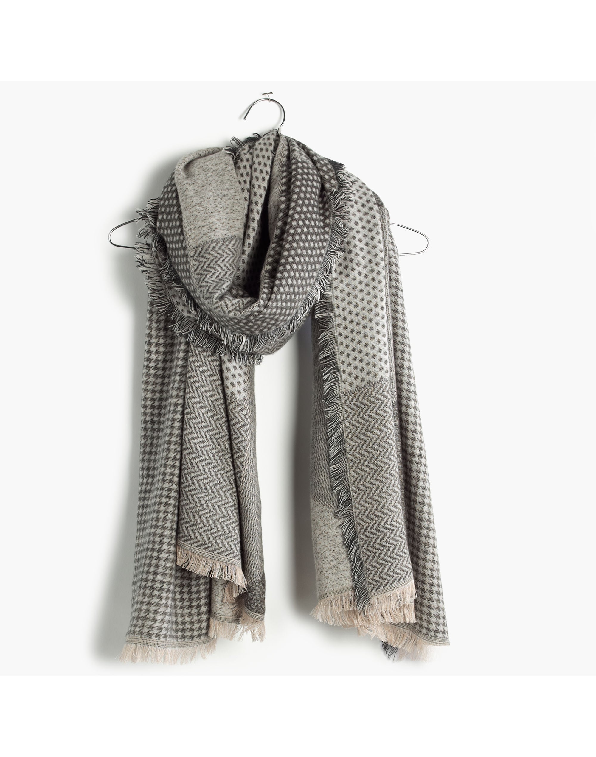 Houndstooth Patchwork Scarf