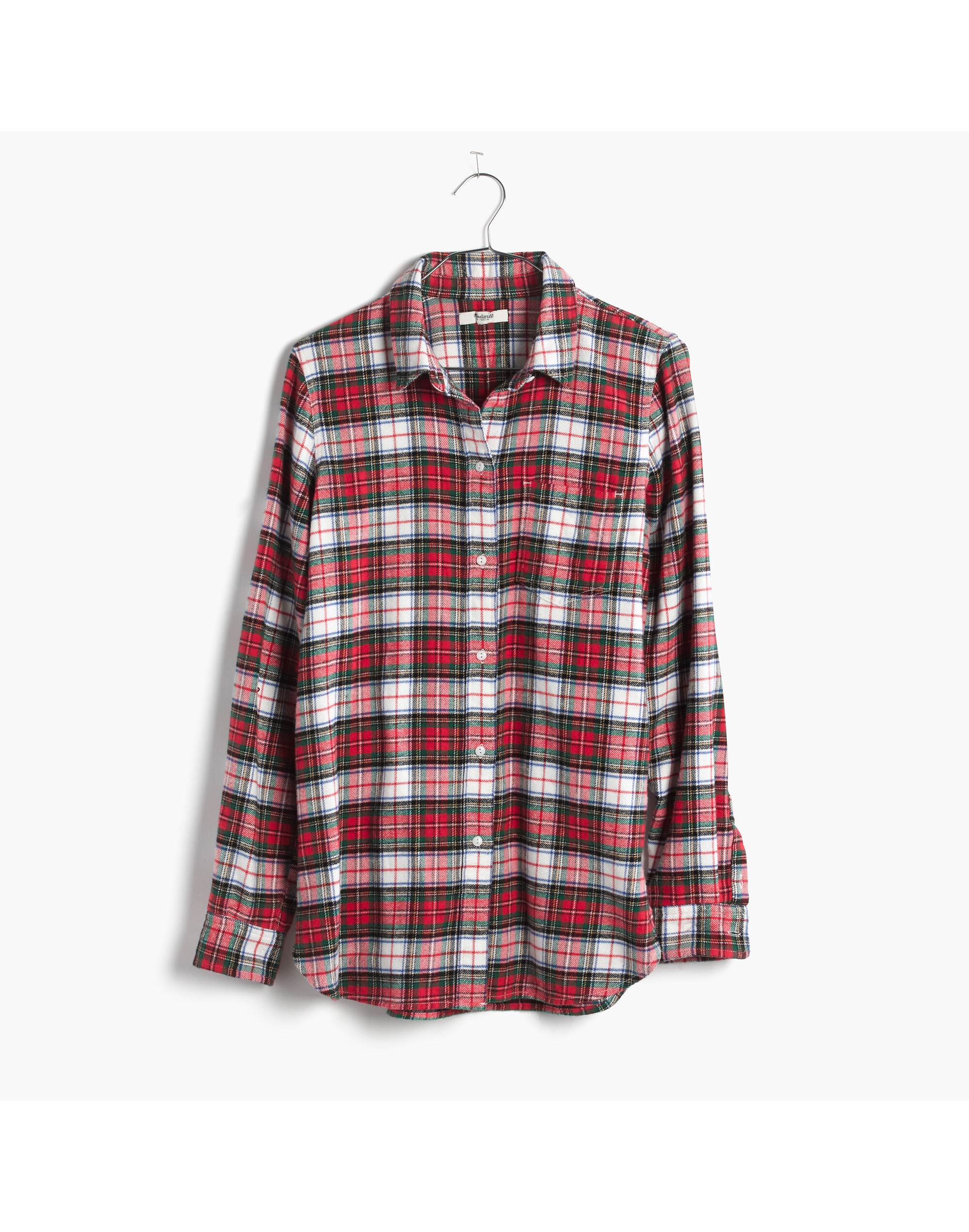 Flannel Slim Boyshirt in Tempe Plaid