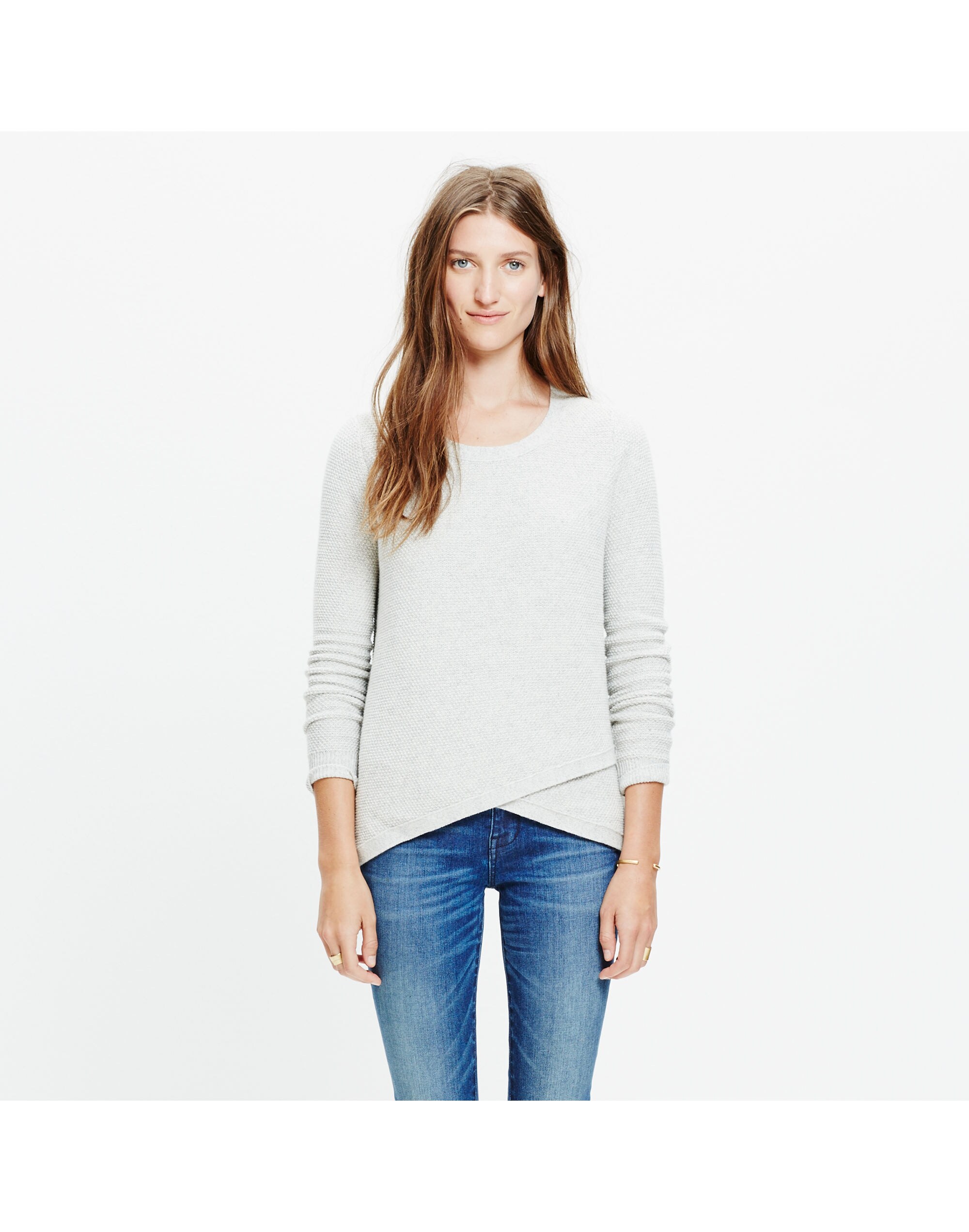 feature pullover sweater in colorblock