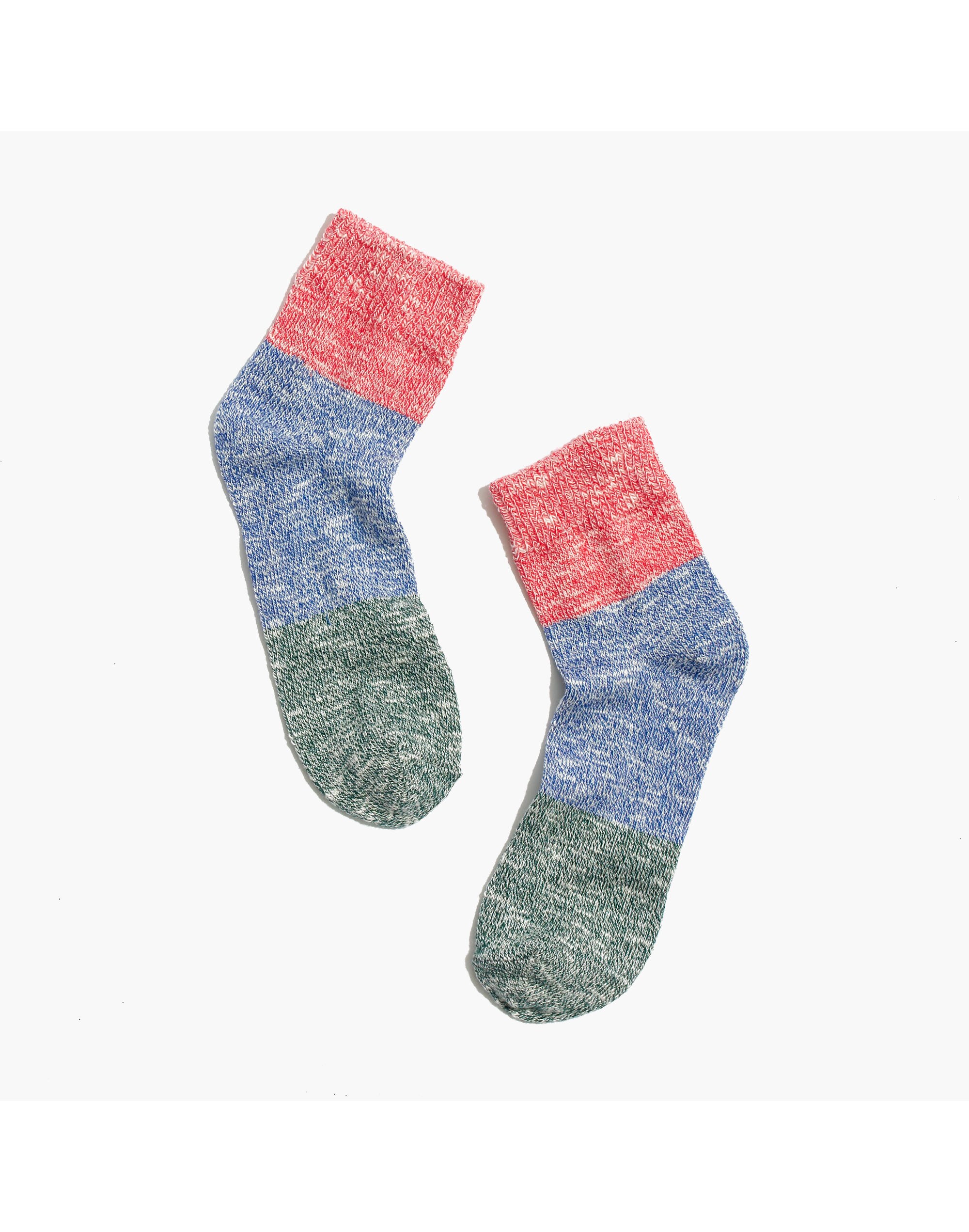 Marled Colorblock Ankle Socks