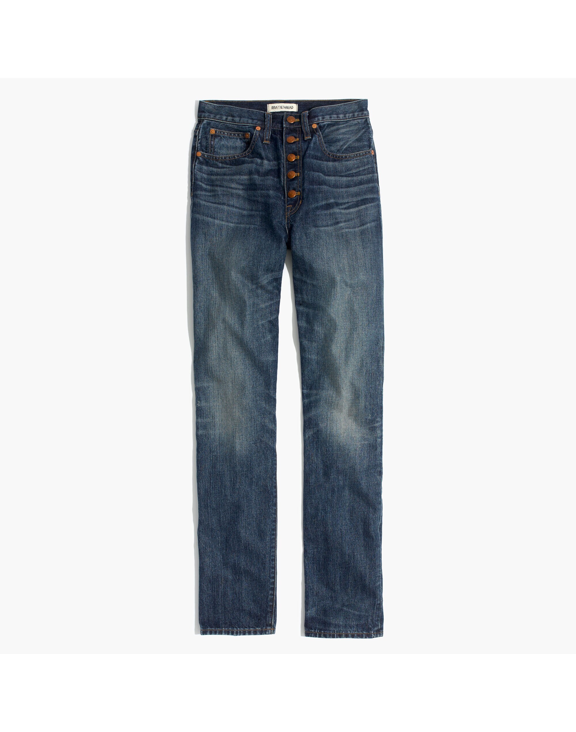 Rivet &amp; Thread Button-Front Boyjean
