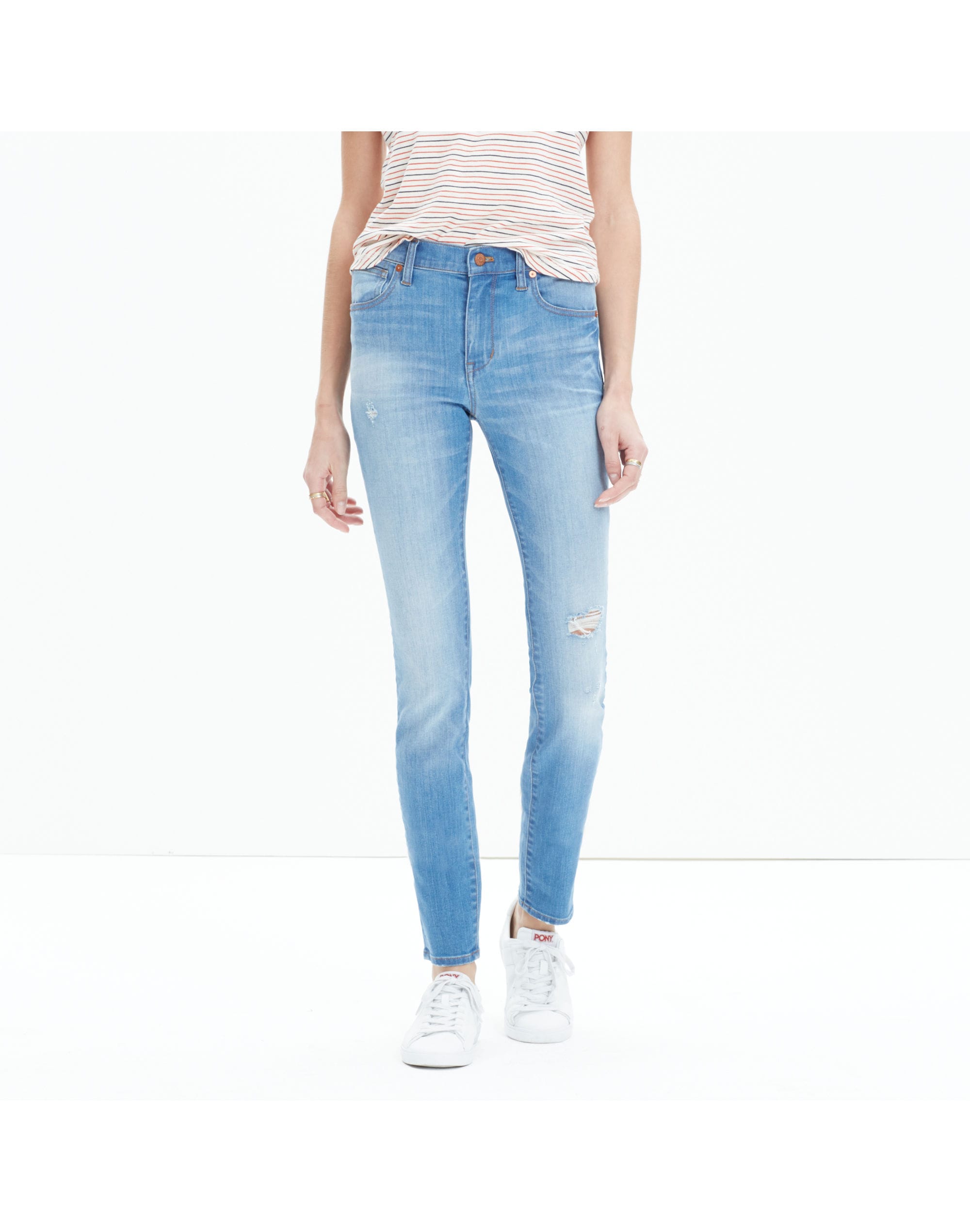 9" High-Rise Skinny Jeans in Sadie Wash
