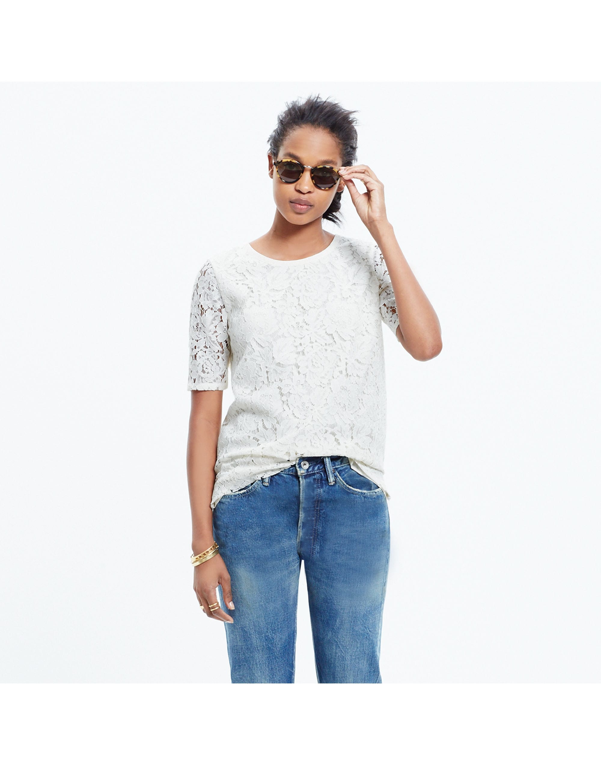 lace refined tee