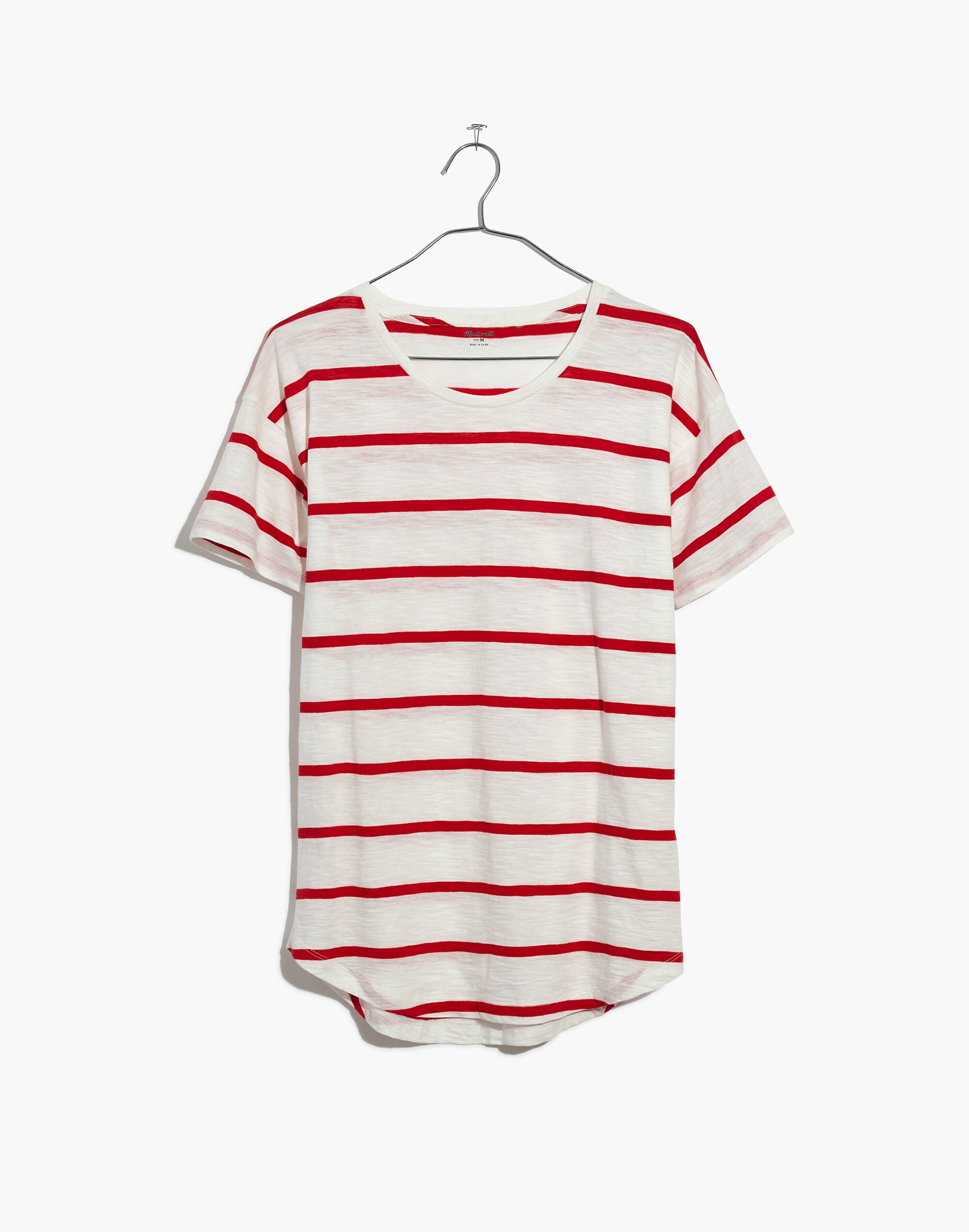 Whisper Cotton Crewneck Tee in Creston Stripe