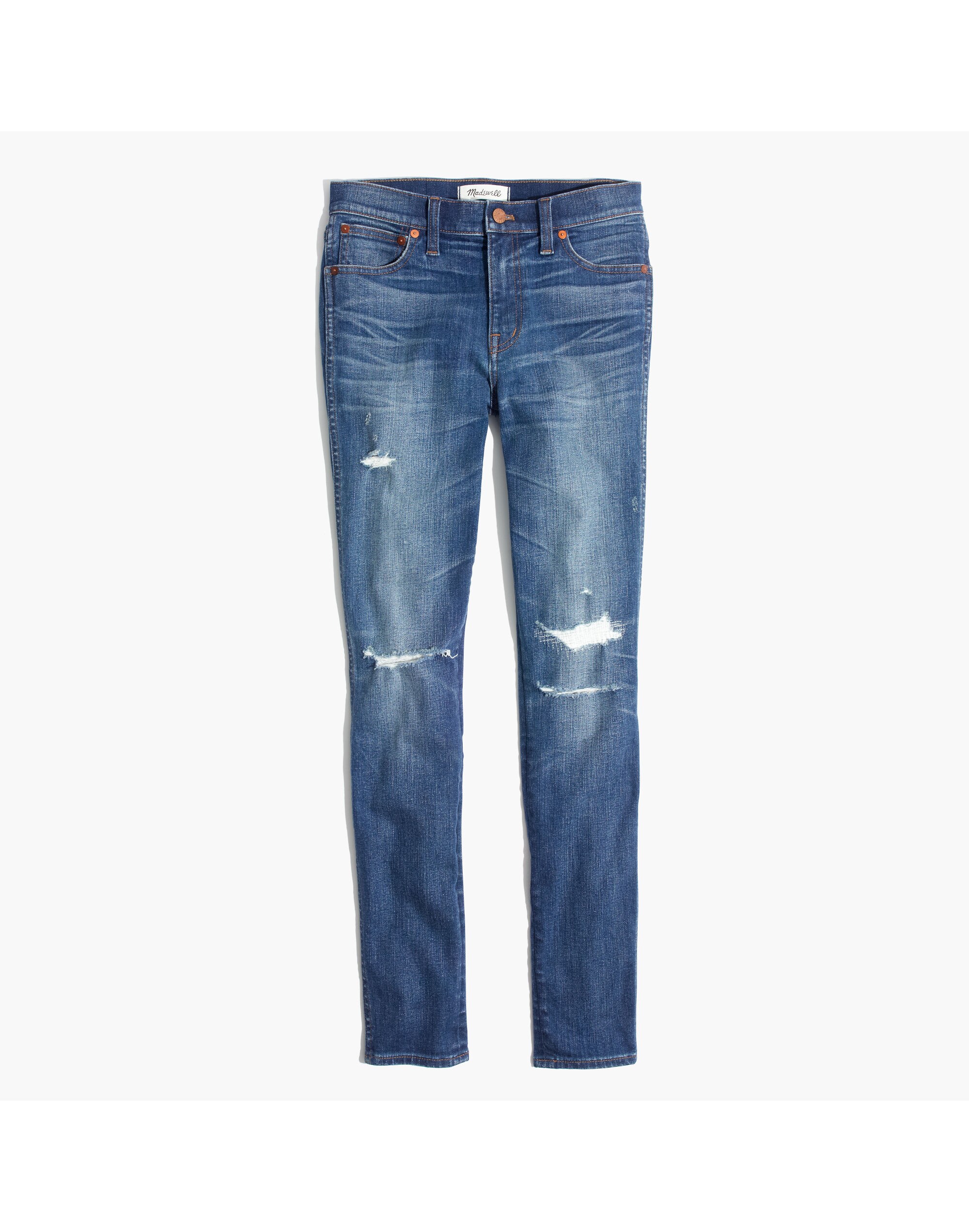 9" High-Rise Skinny Jeans: Rip and Repair Edition