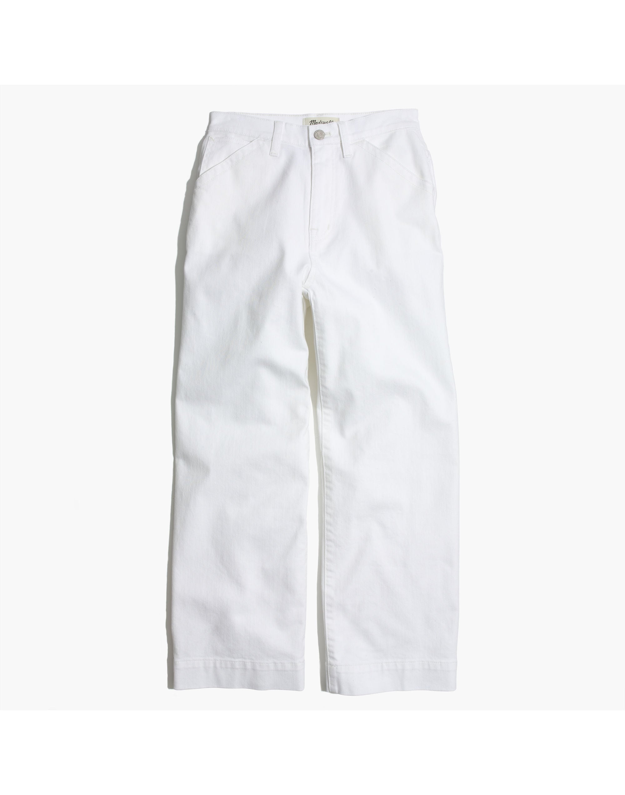 Wide-Leg Crop Jeans in Pure White