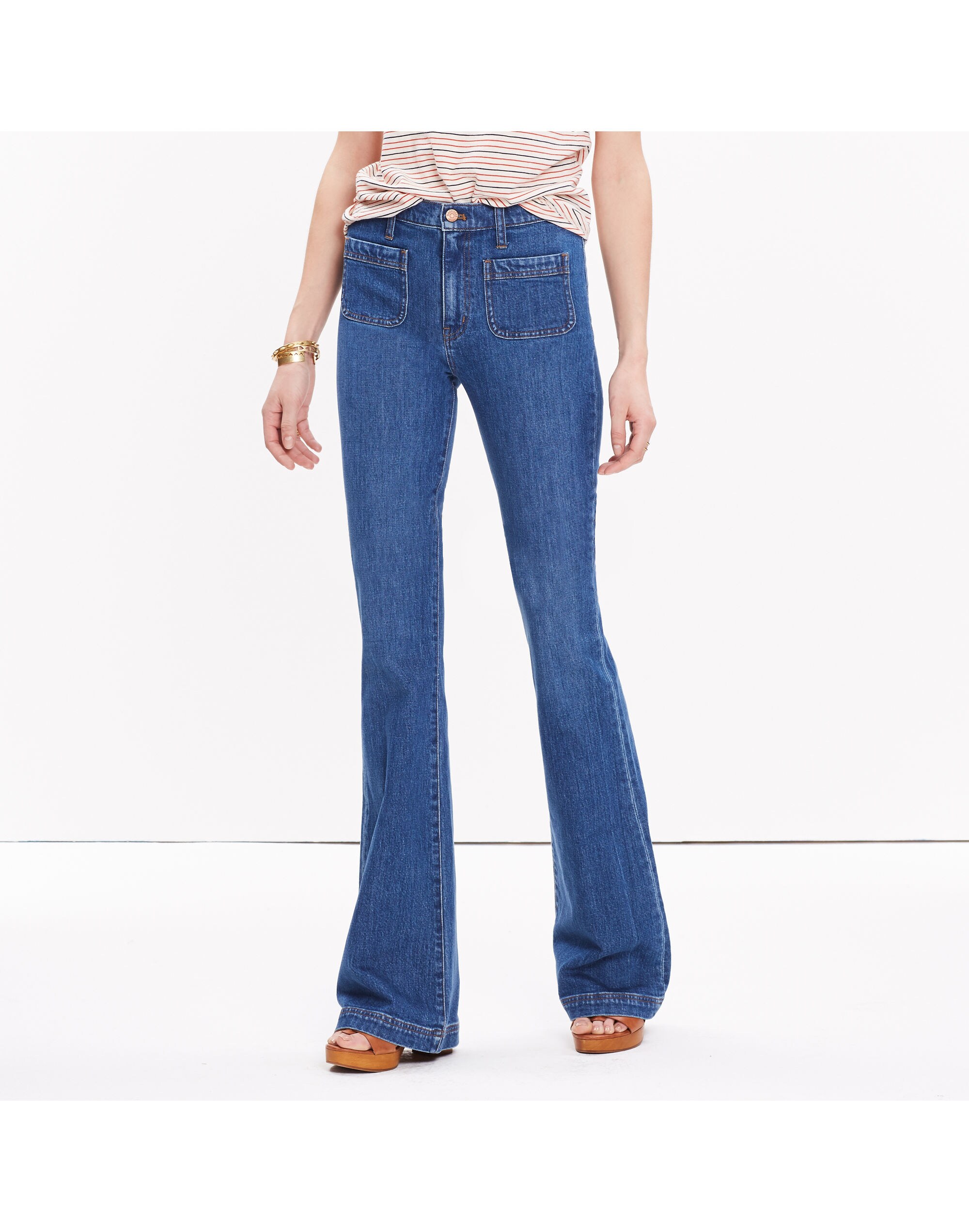 Short Flea Market Flare Jeans: Sailor Edition in Lucy Wash