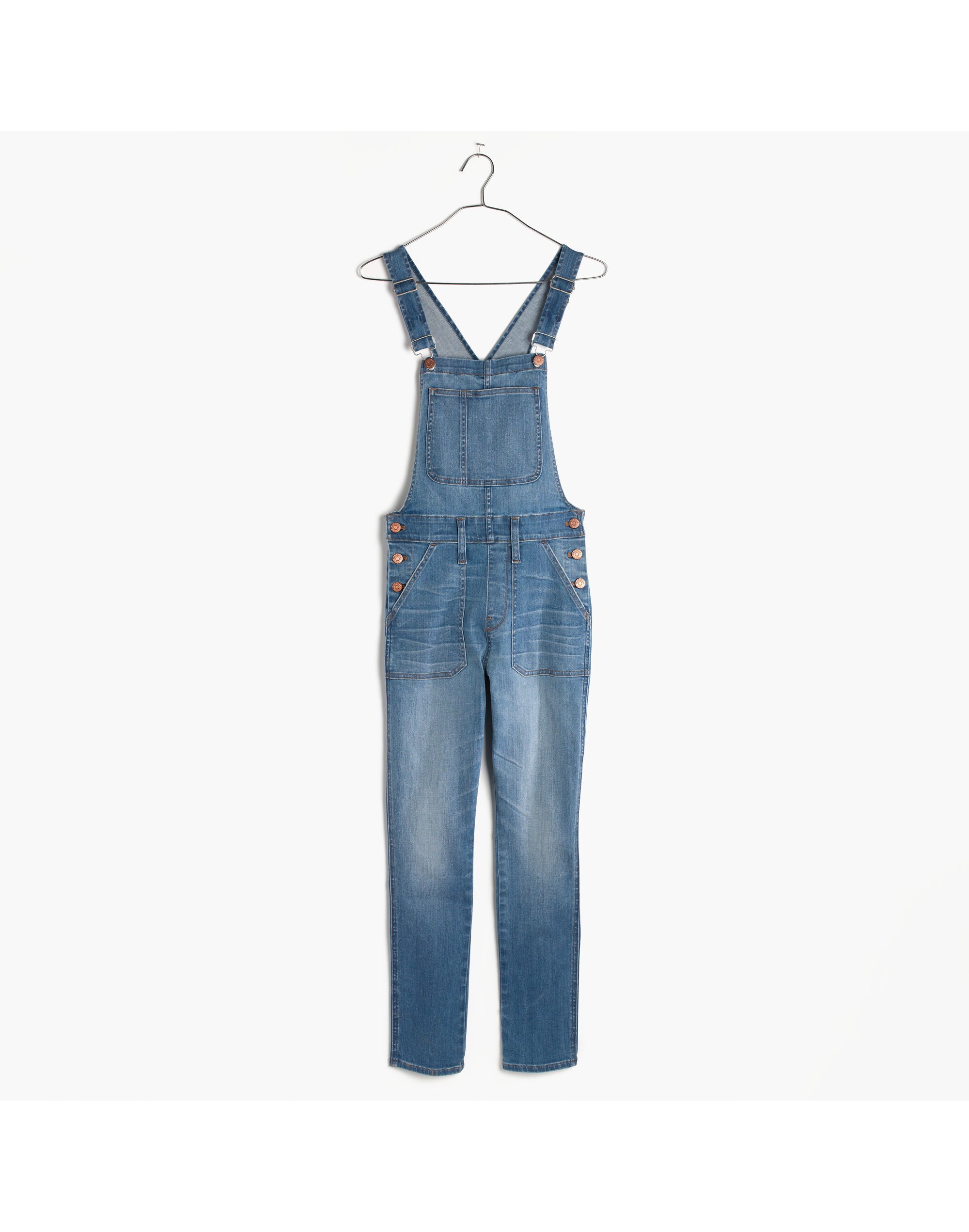 Skinny Crop Overalls in Hewitt Wash