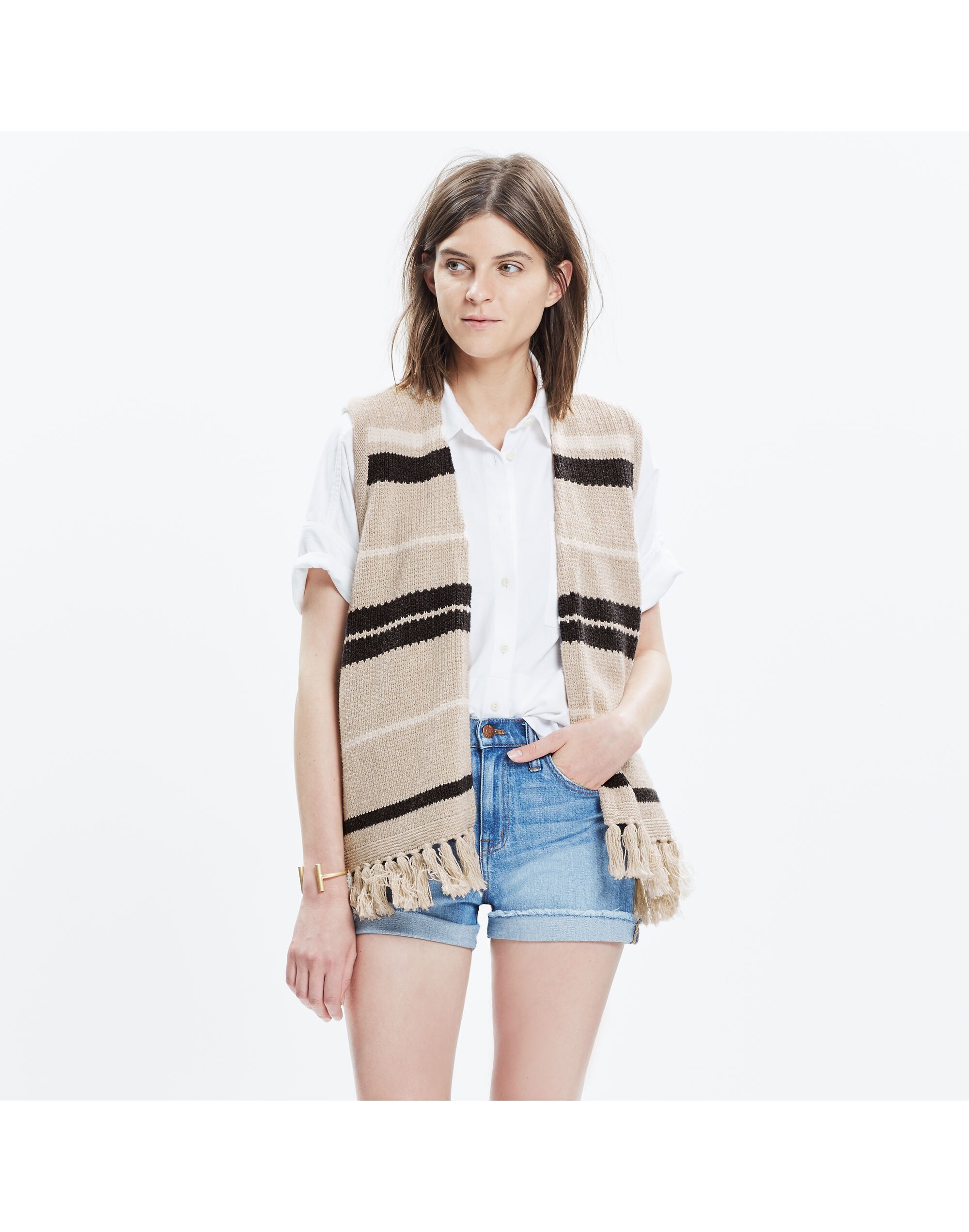Coastward Fringe Sweater-Vest