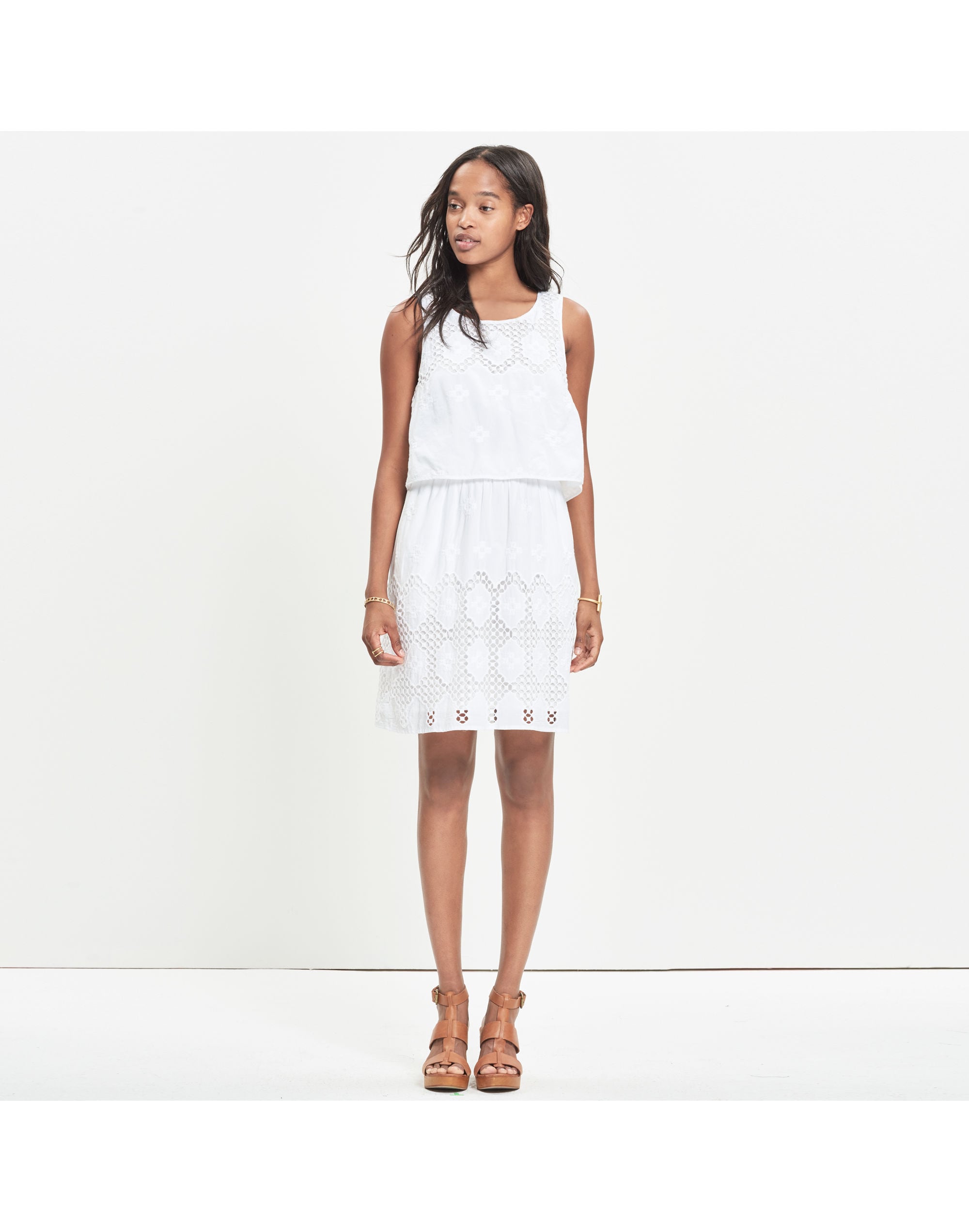 Eyelet Overlay Dress