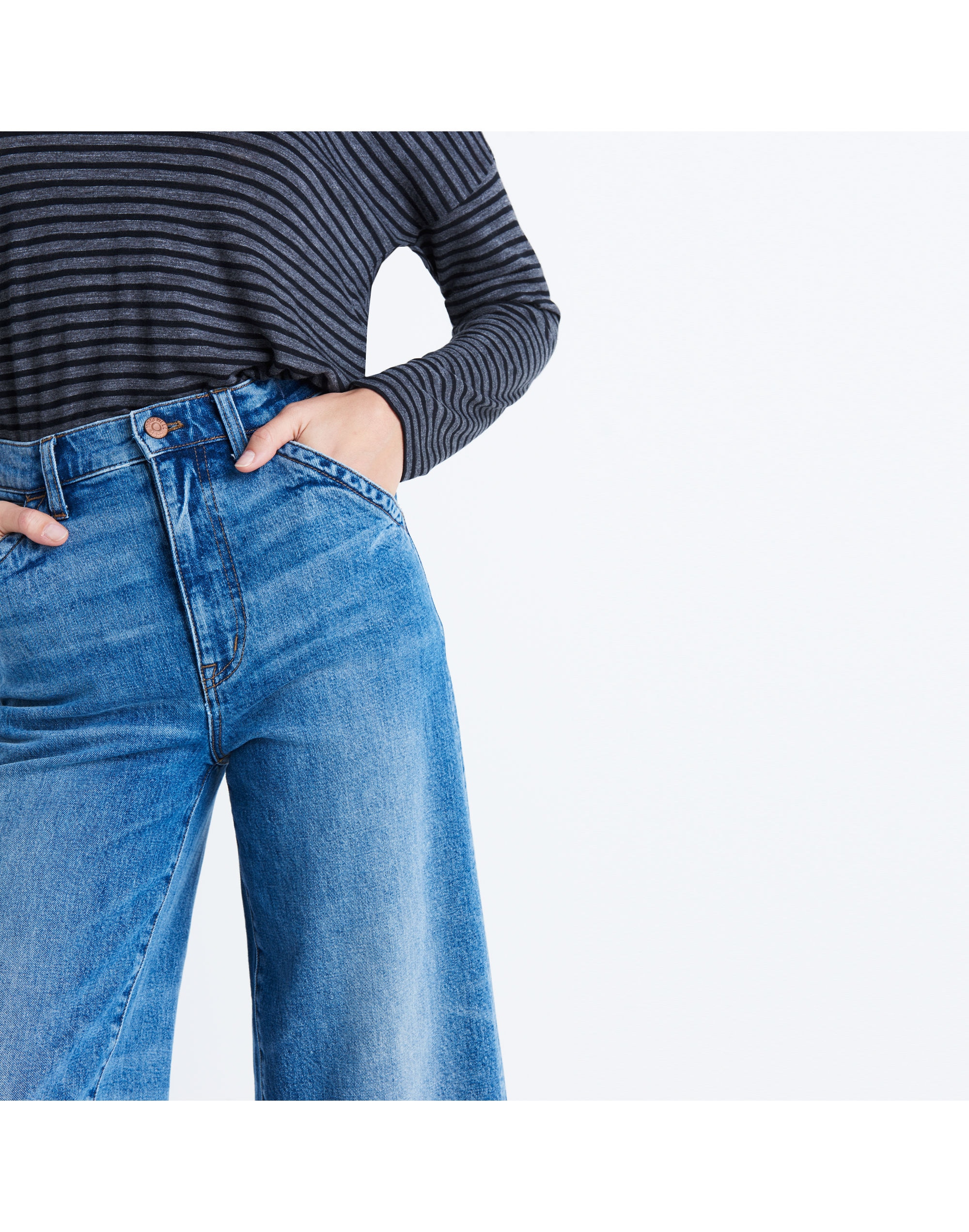 Wide-Leg Crop Jeans: Drop-Hem Edition