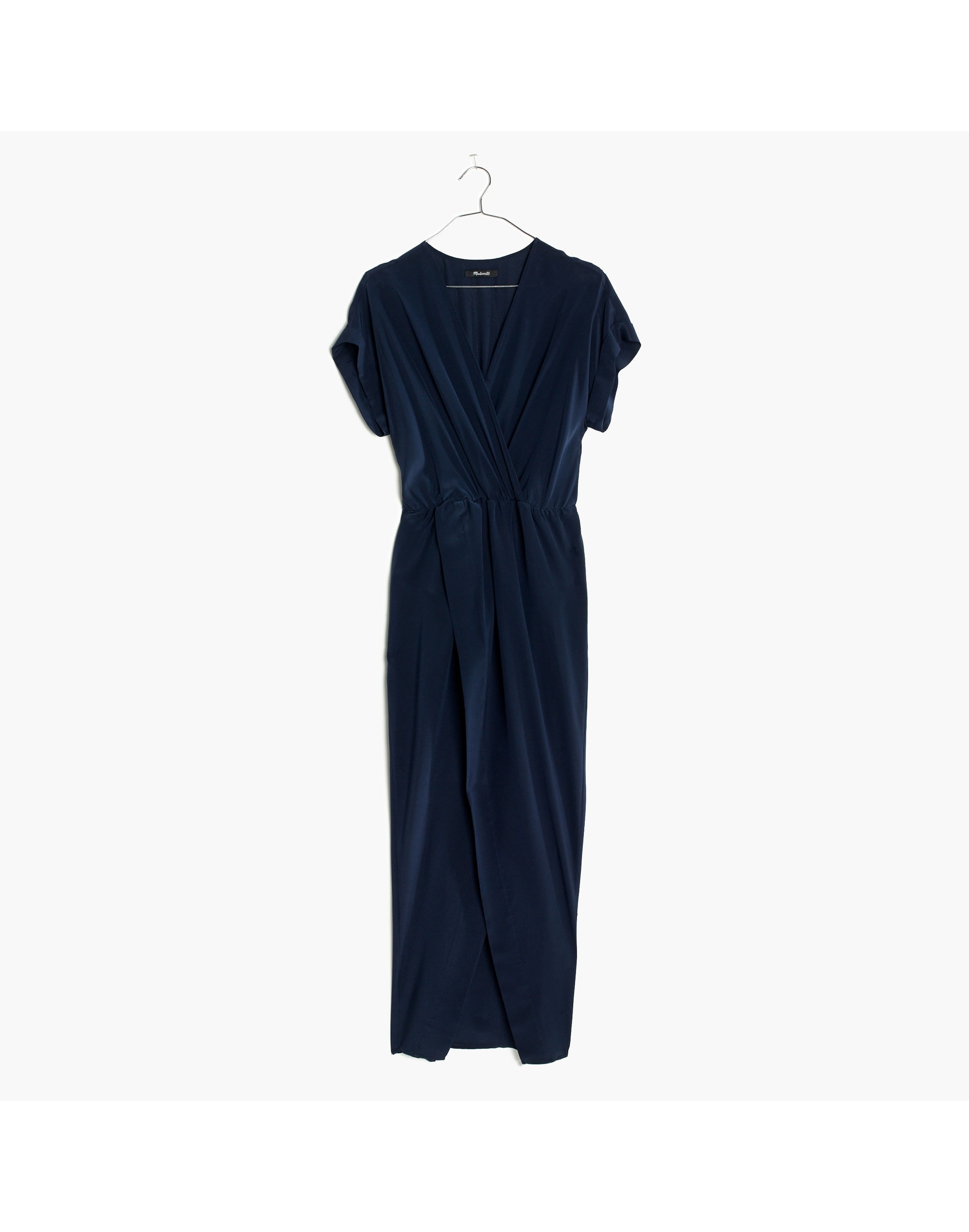Silk Wrap-Front Maxi Dress
