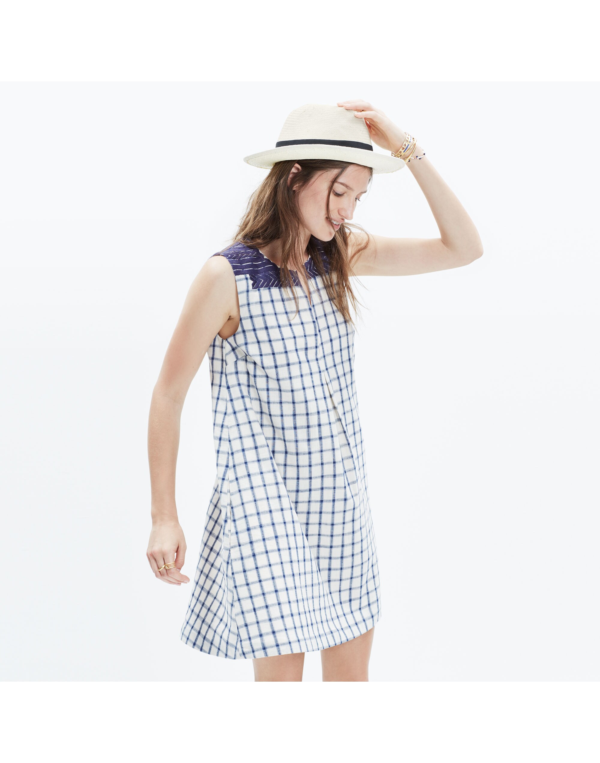 Embroidered Sunray Shirtdress