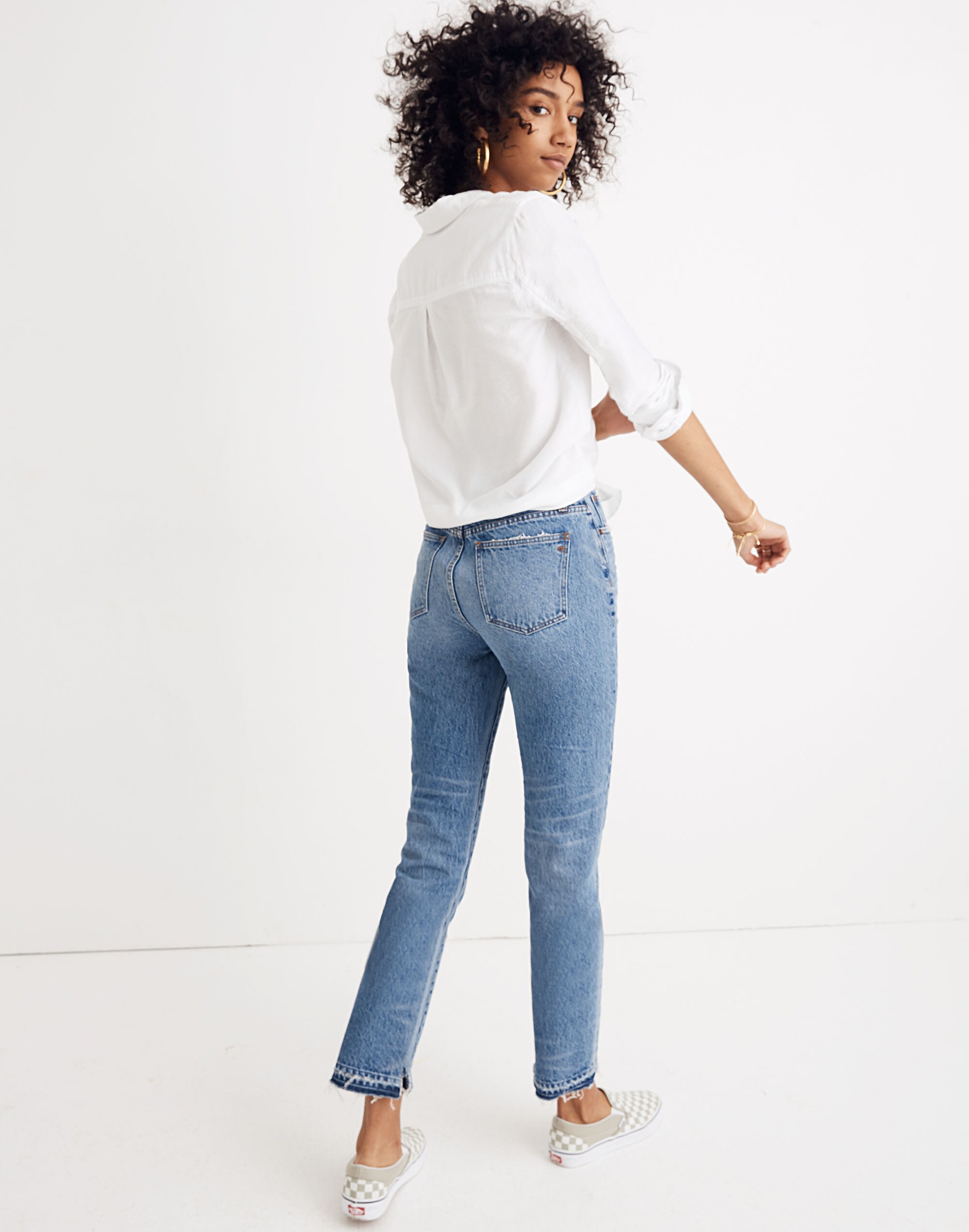 White Tie-Front Shirt