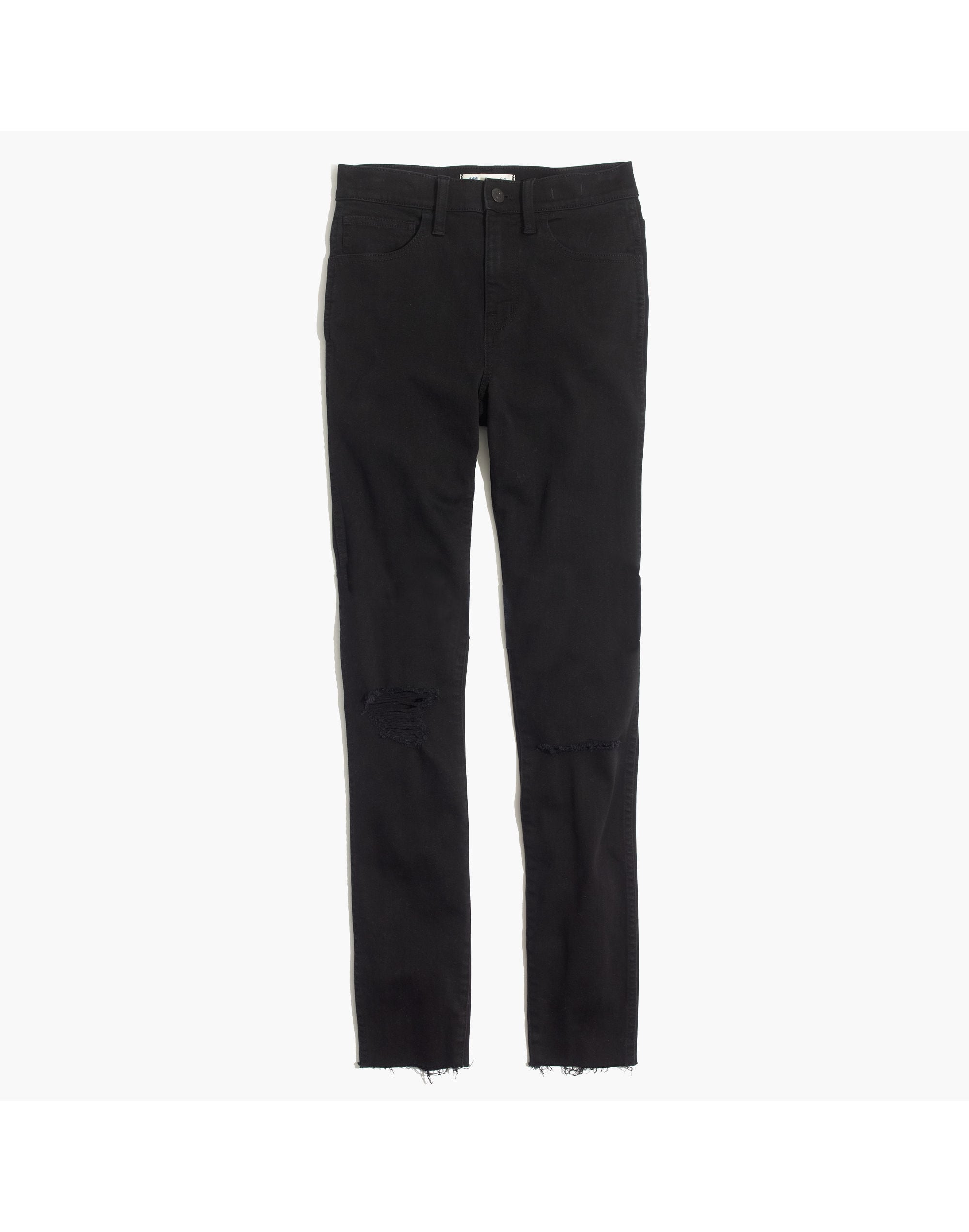 10" High-Rise Skinny Jeans in Black Sea