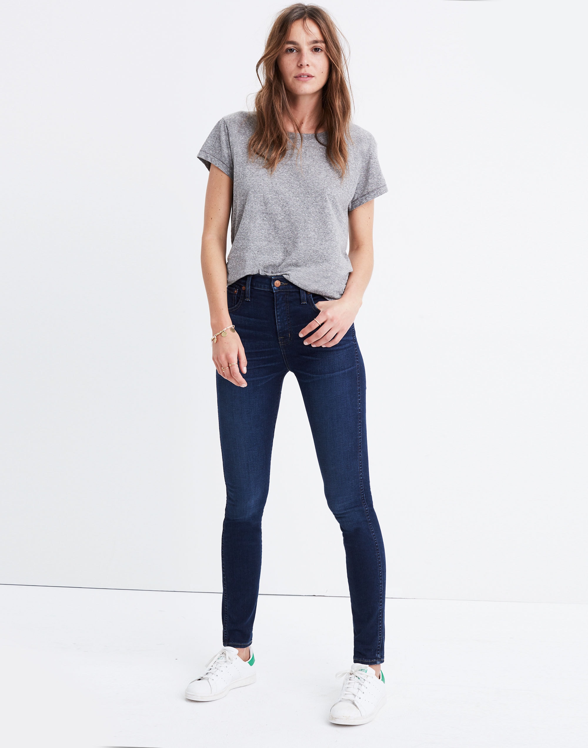 10" High-Rise Skinny Jeans in Hayes Wash