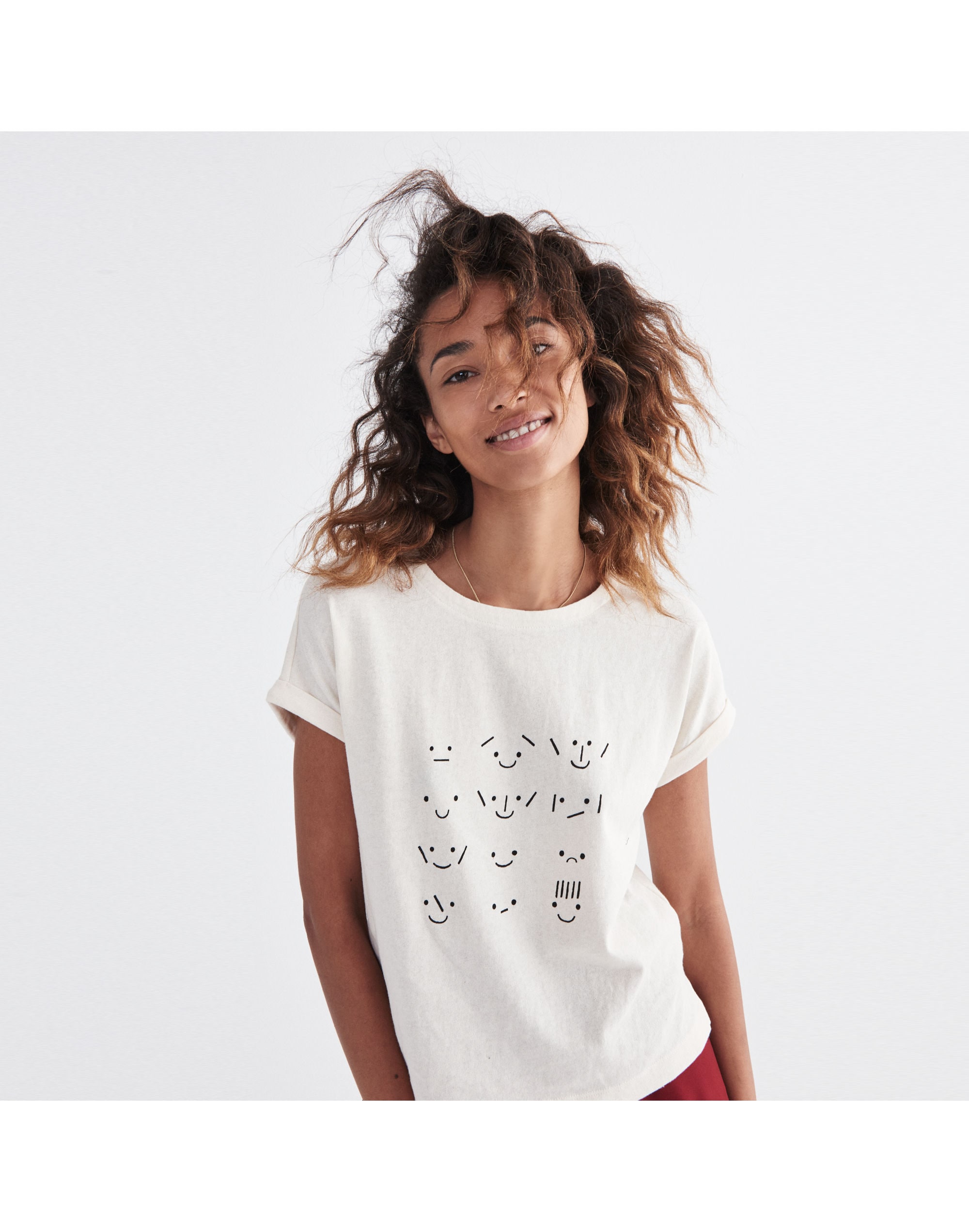 faces graphic tee