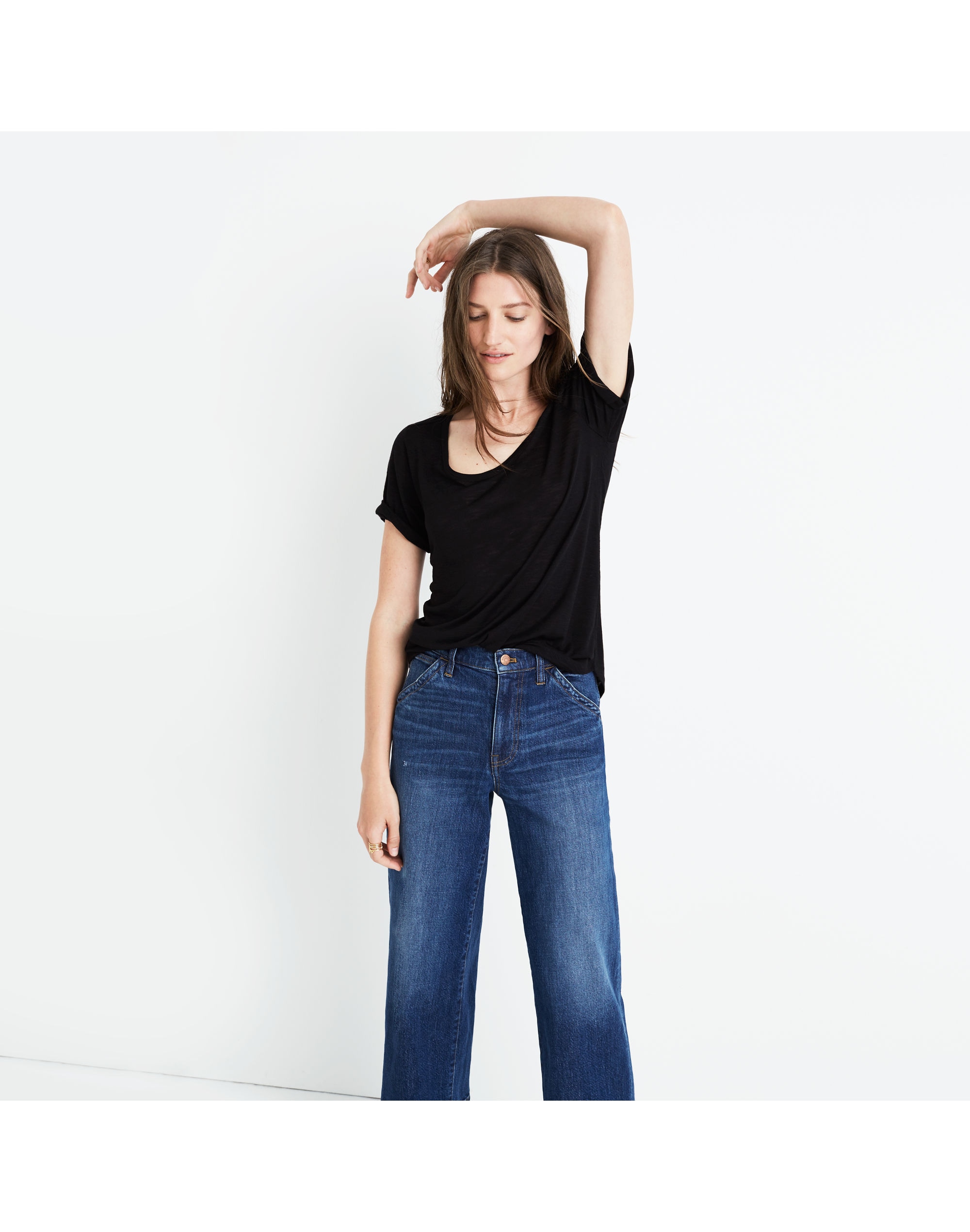 anthem scoop elbow-sleeve tee