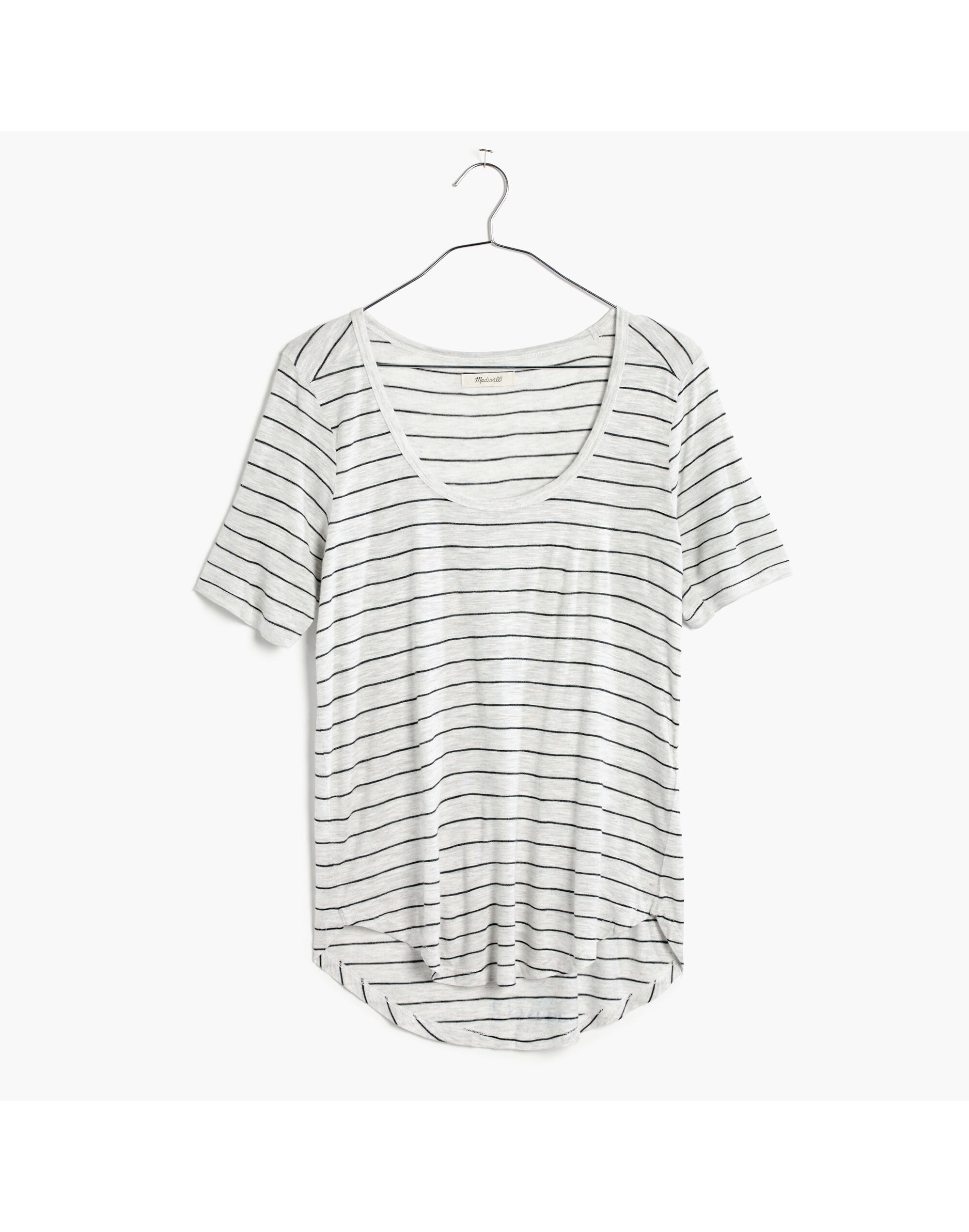 Anthem Scoop Elbow-Sleeve Tee in Gabriel Stripe