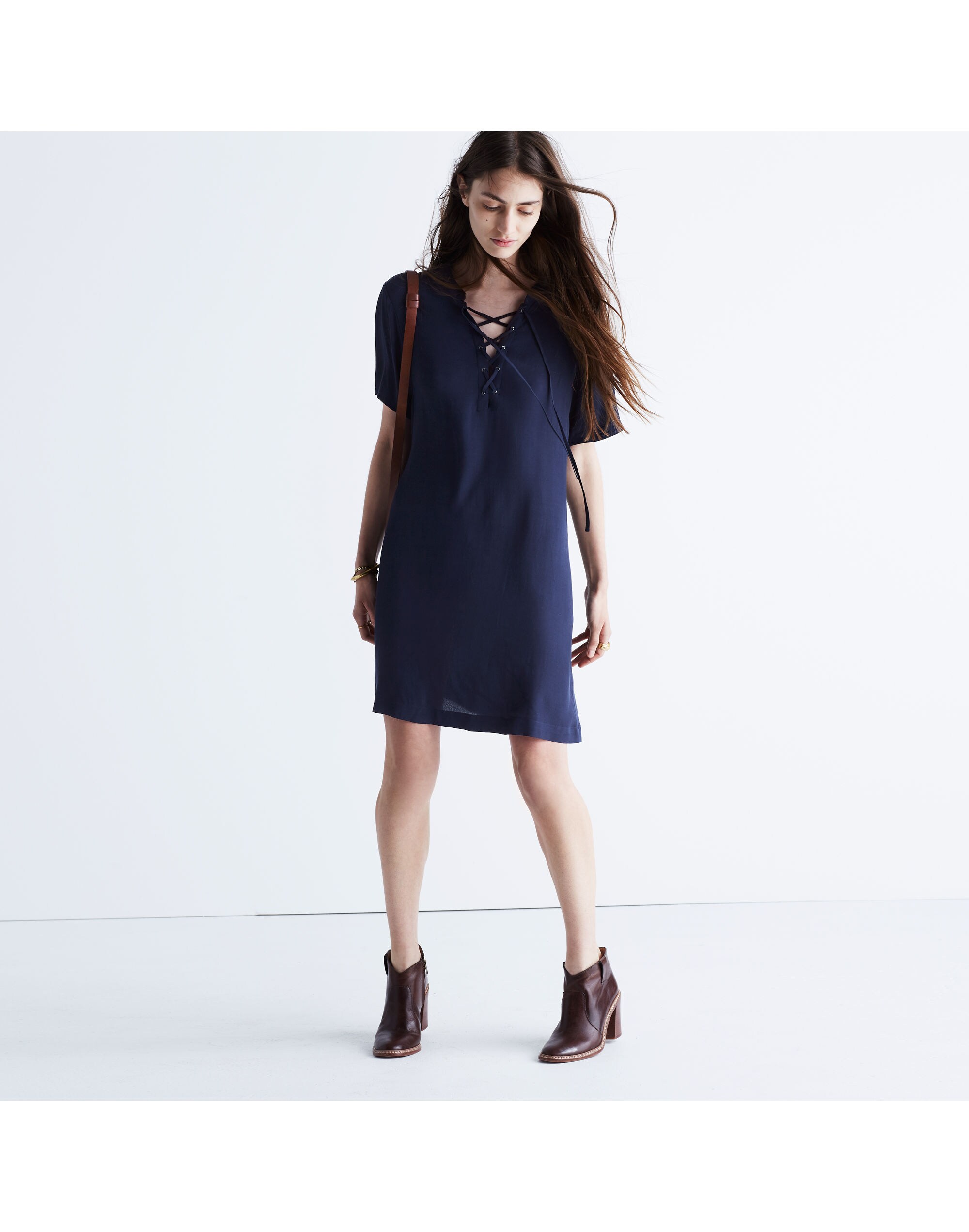 Novella Lace-Up Dress