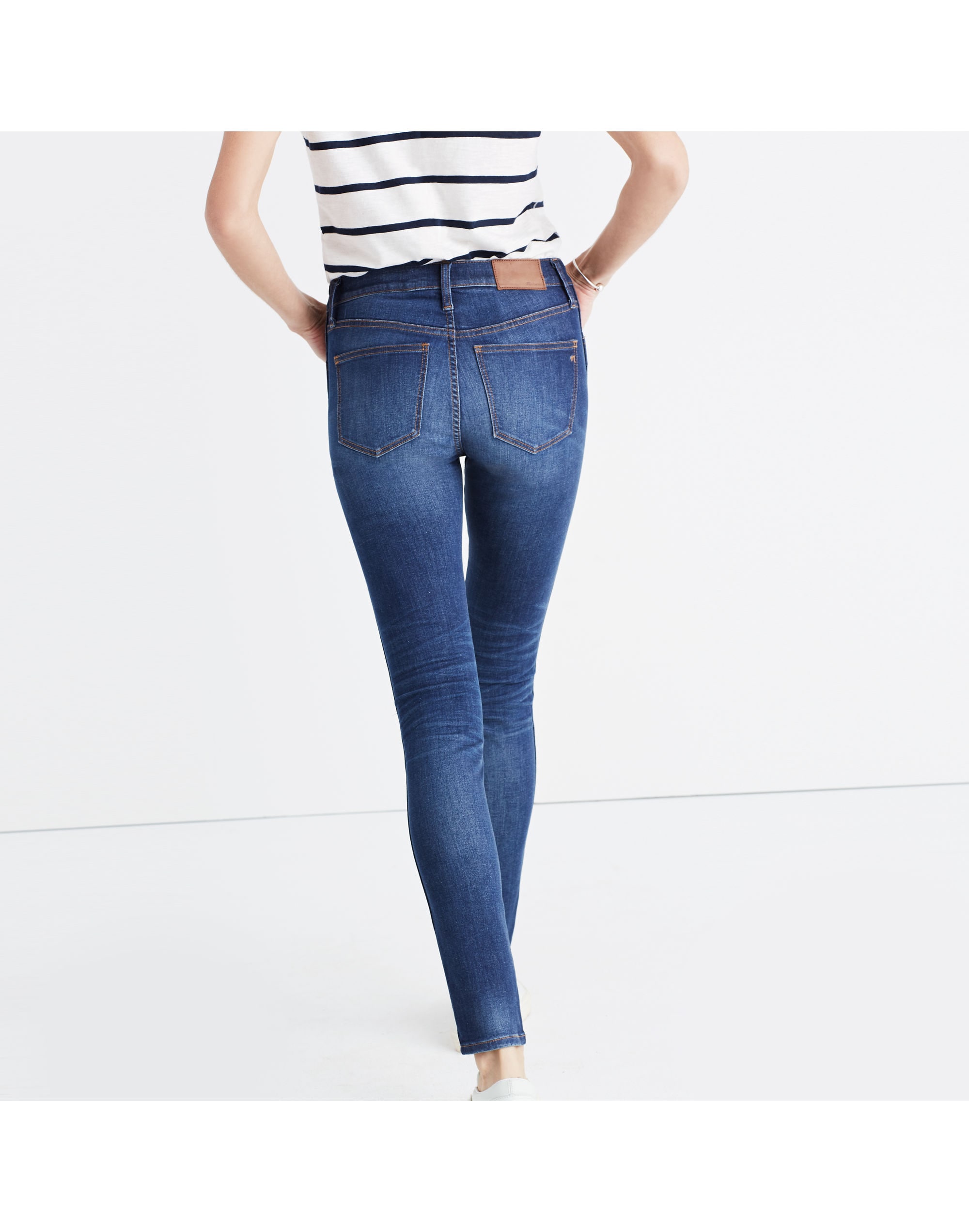9" High-Rise Skinny Jeans in Polly Wash