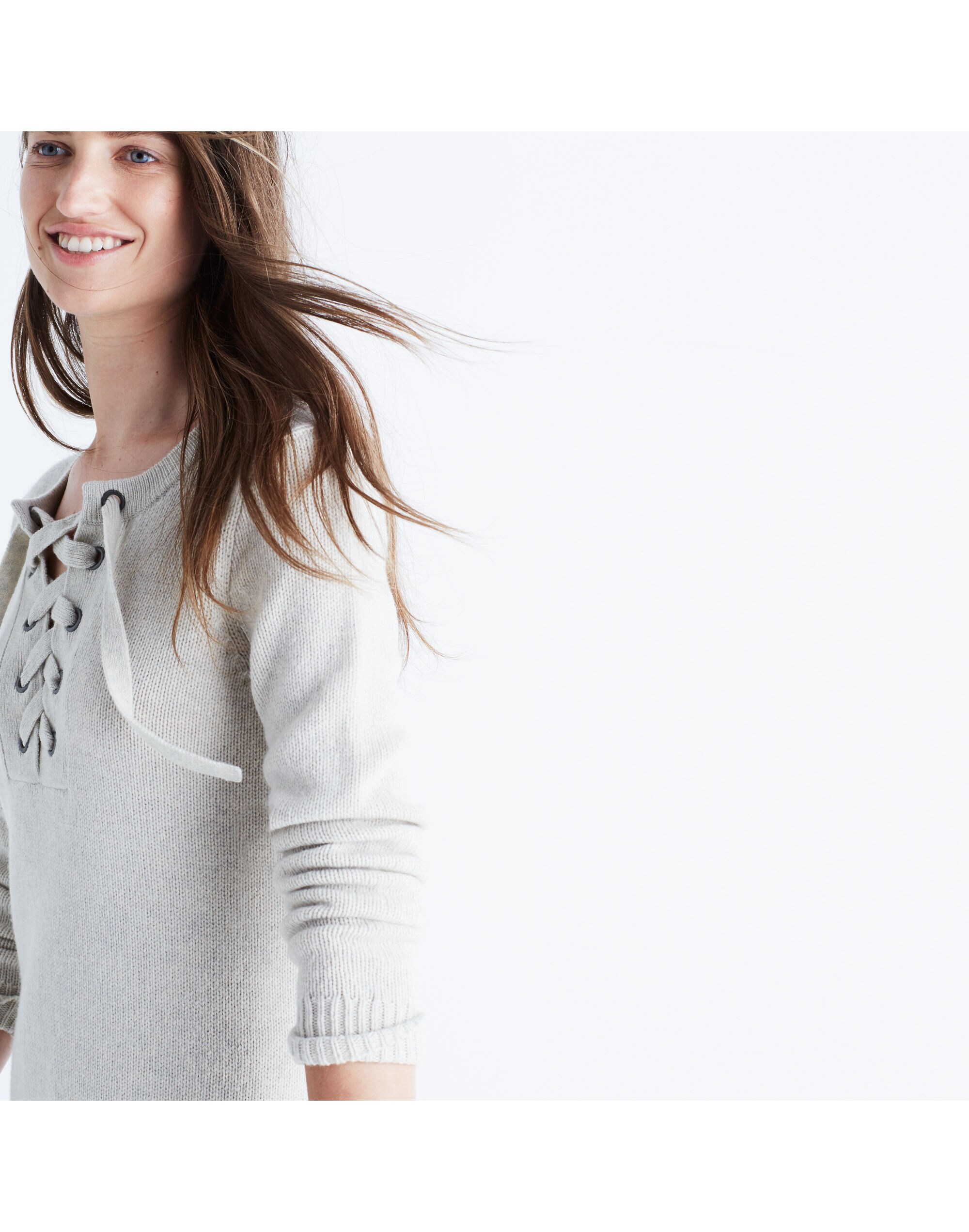 Lace-Up Sweater-Dress