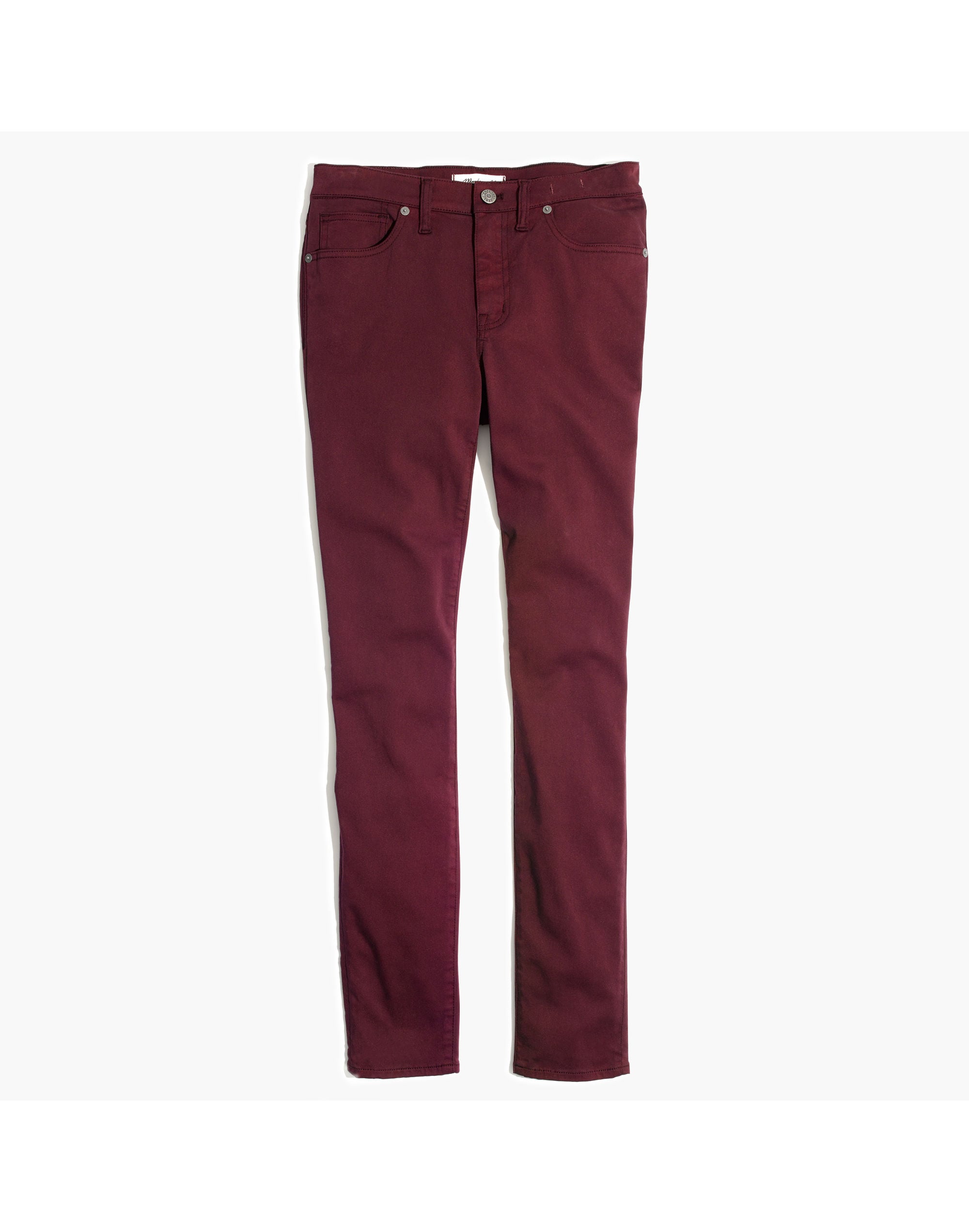 9" High-Rise Skinny Sateen Jeans