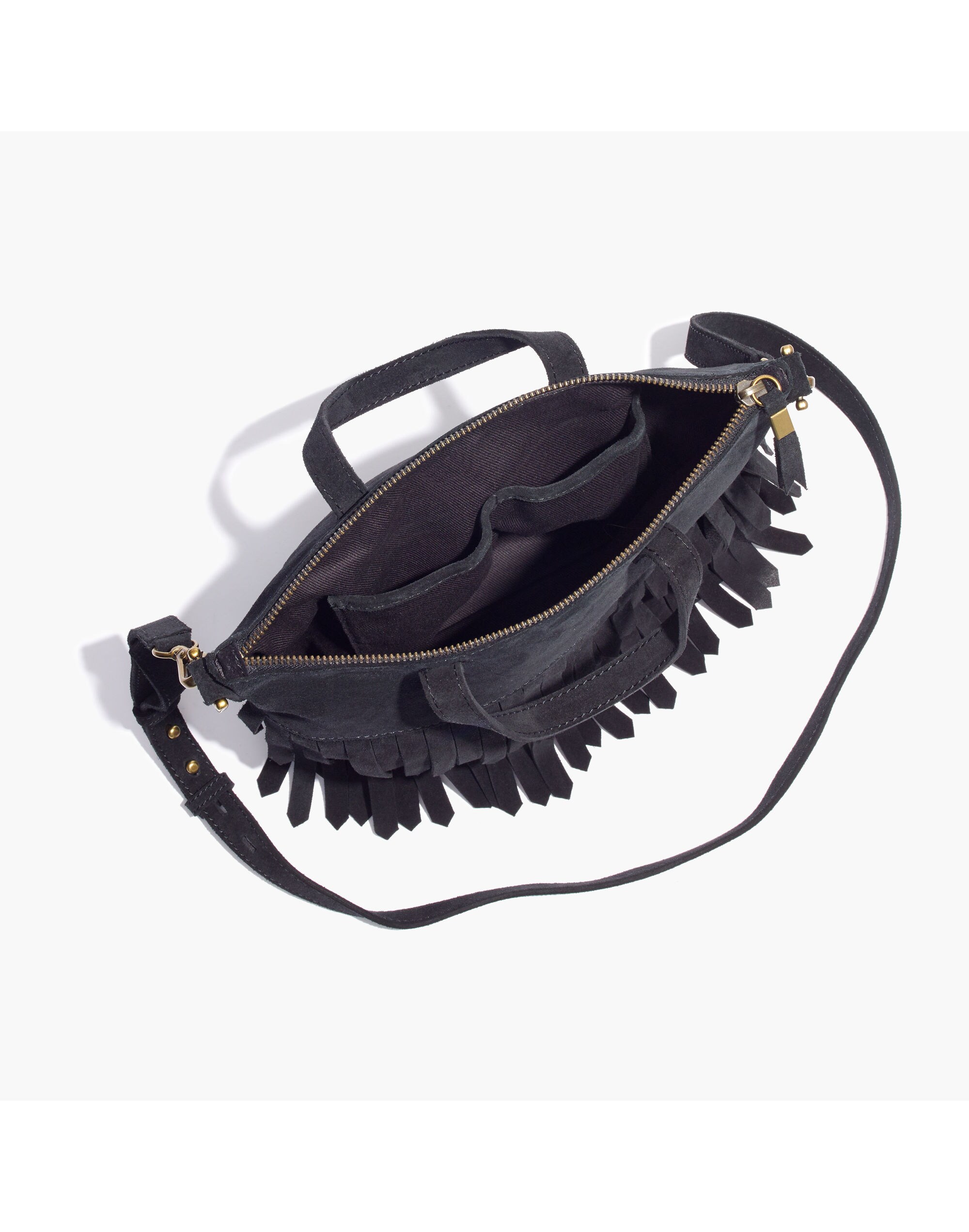 The Transport Crossbody: Suede Fringe Edition