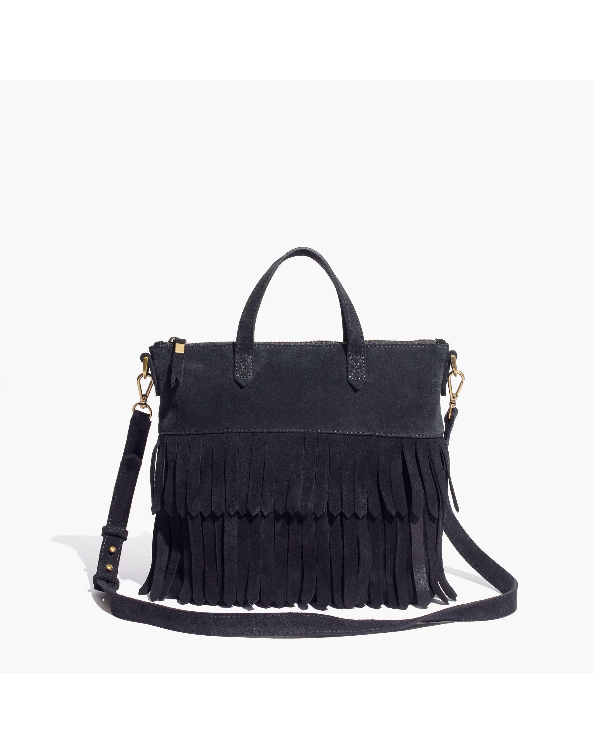 The Transport Crossbody: Suede Fringe Edition