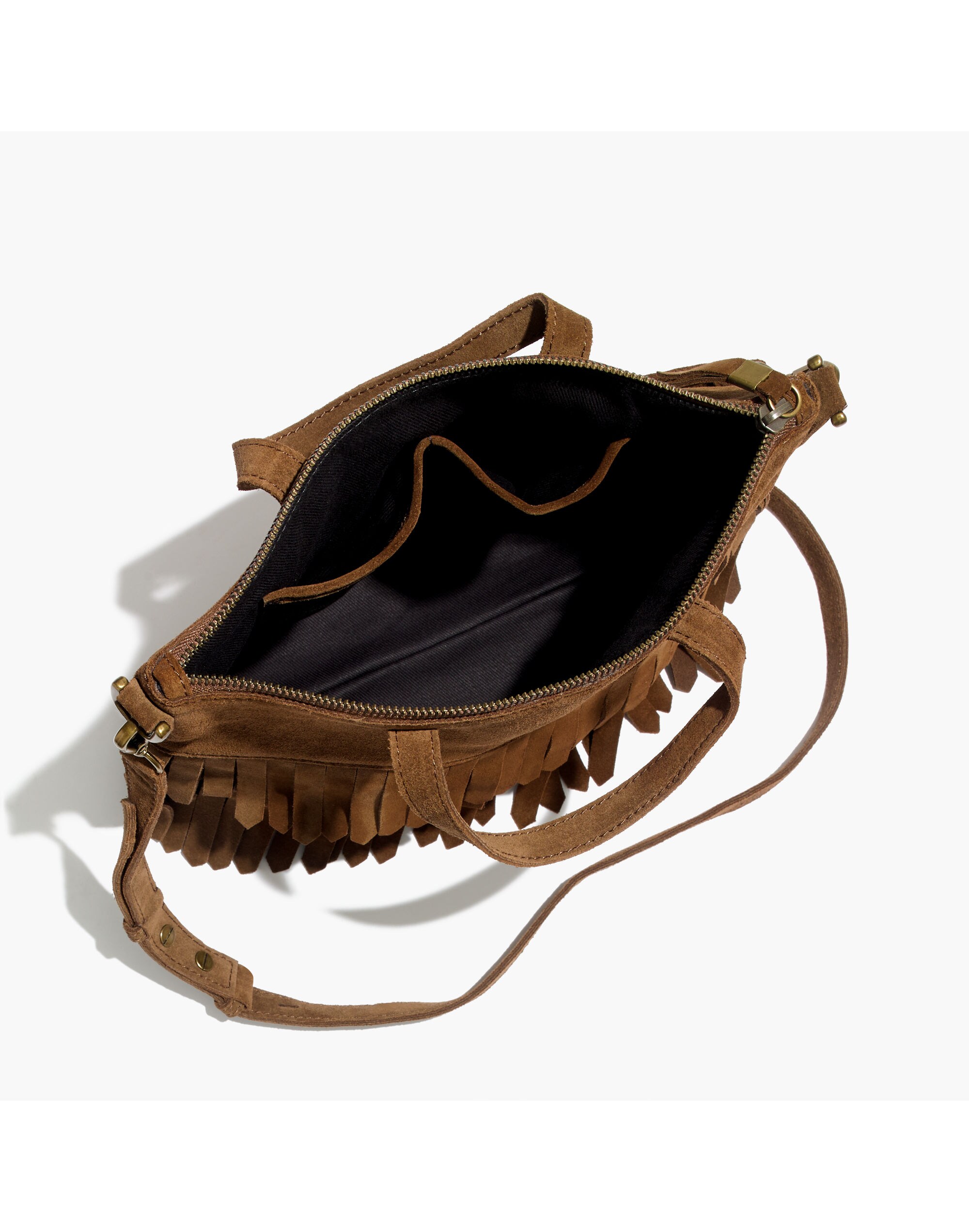 The Transport Crossbody: Suede Fringe Edition