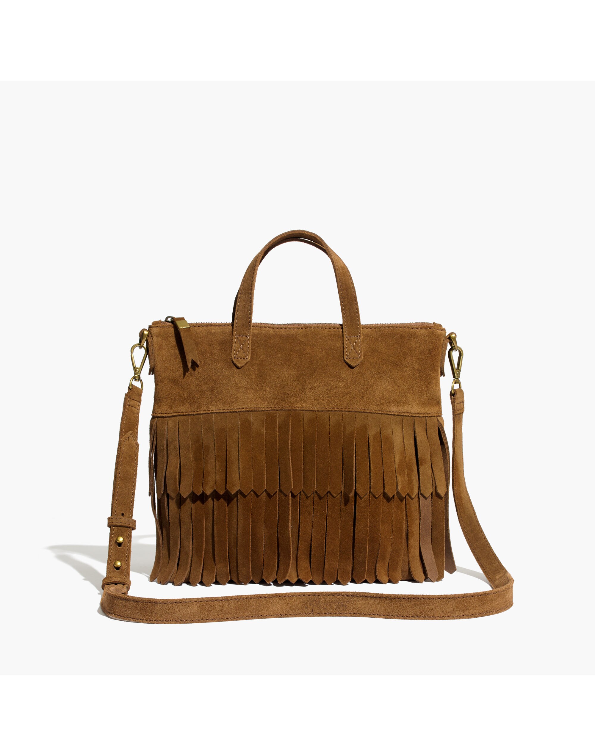 The Transport Crossbody: Suede Fringe Edition