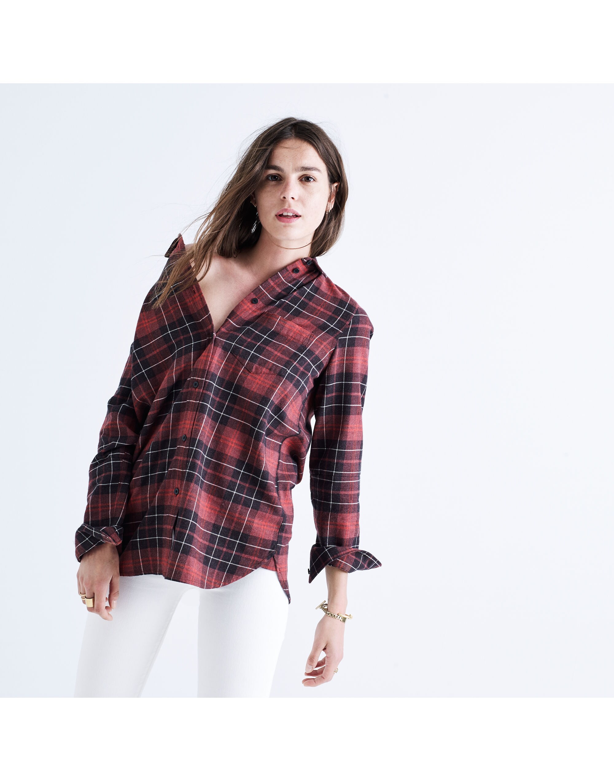 Flannel Slim Ex-Boyfriend Shirt in Winslow Plaid
