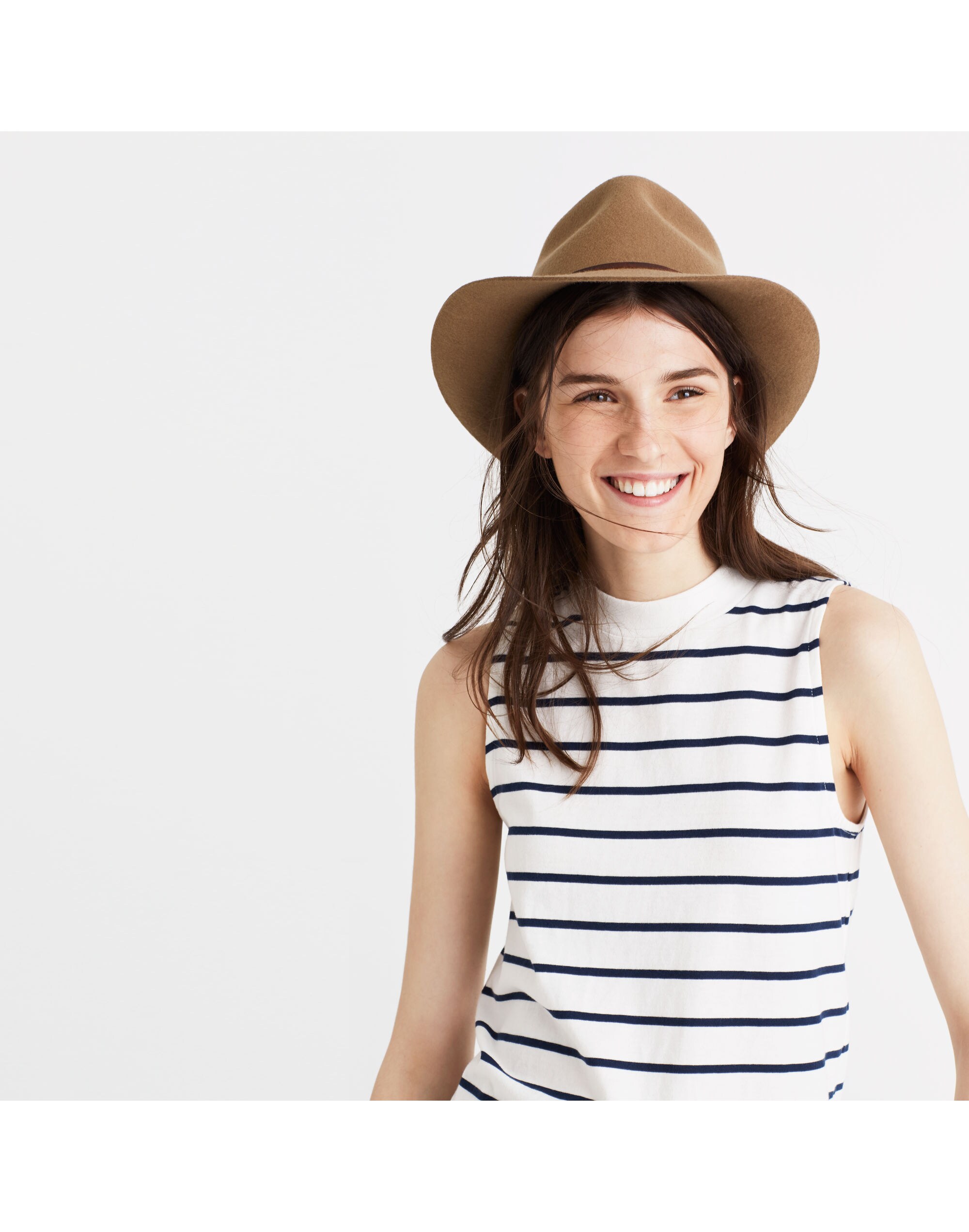 Tune Mockneck Tank Top in Harmon Stripe