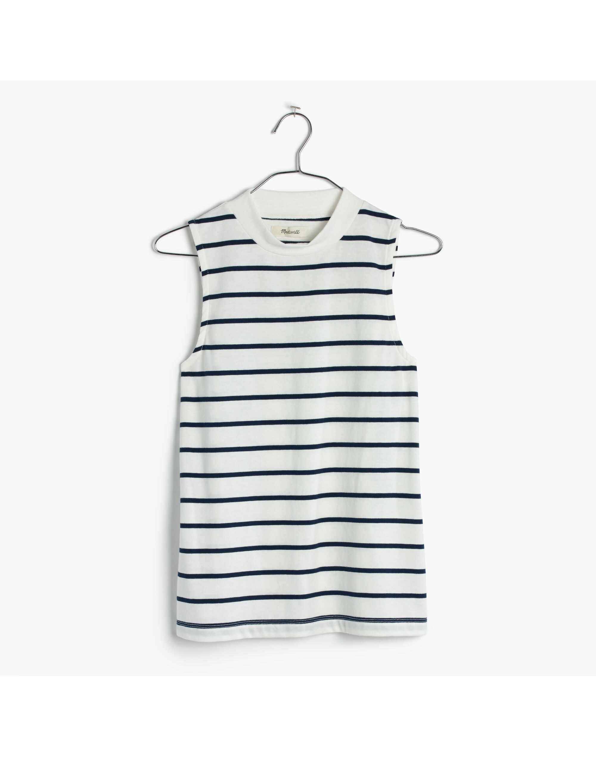 Tune Mockneck Tank Top in Harmon Stripe