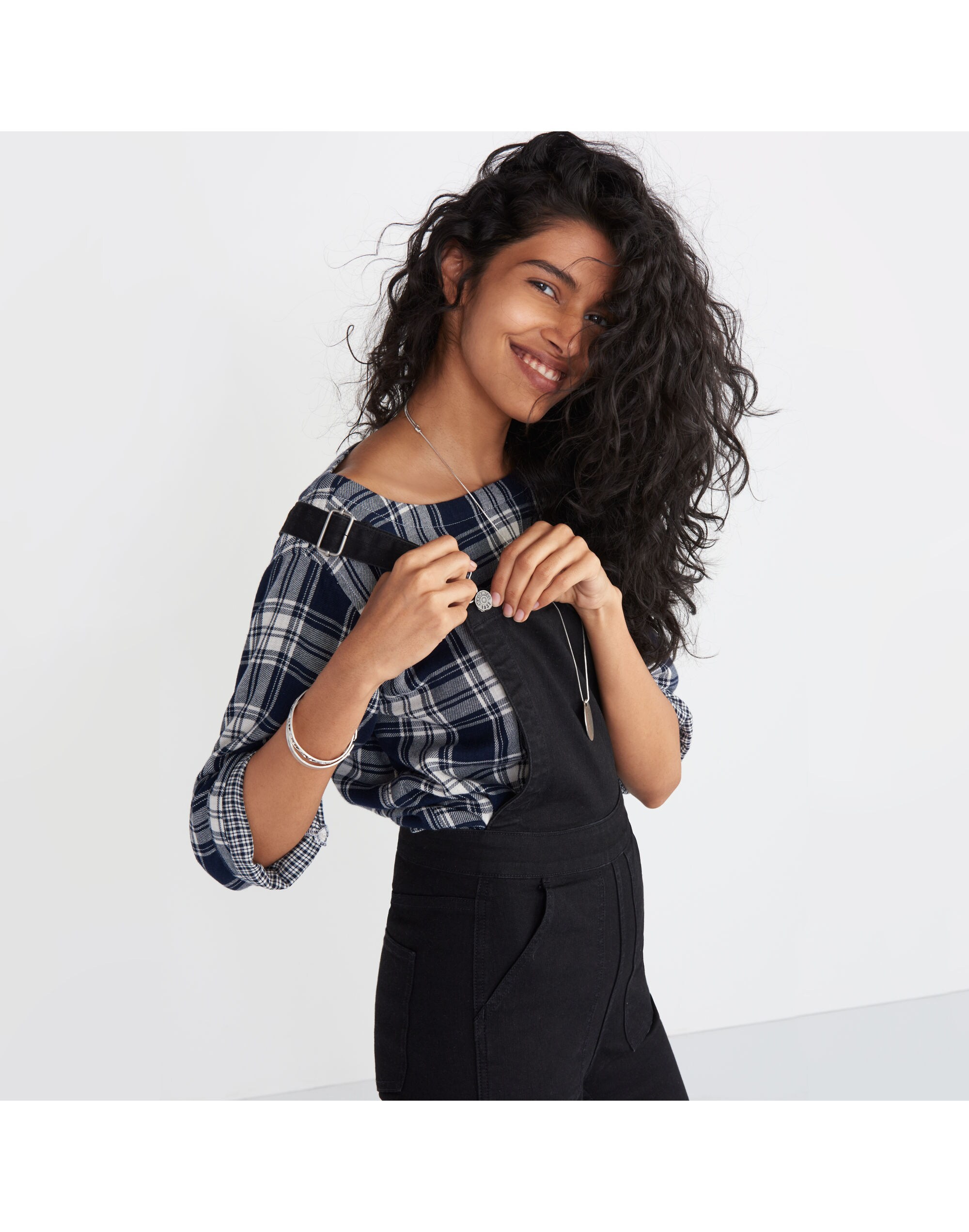 Cali Demi-Boot Overalls in Black Frost