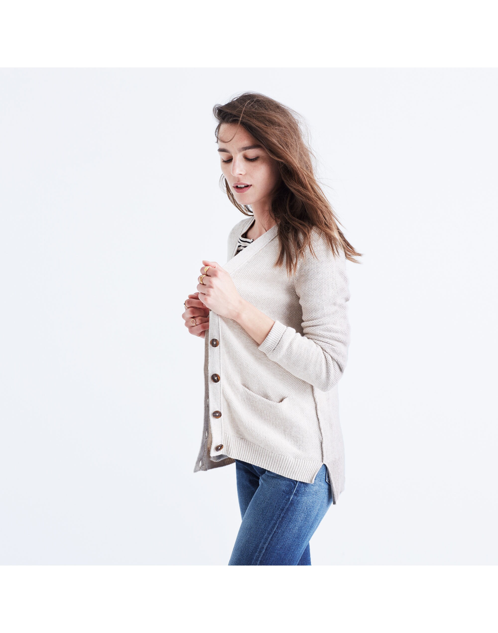 Seedstitch Cardigan Sweater