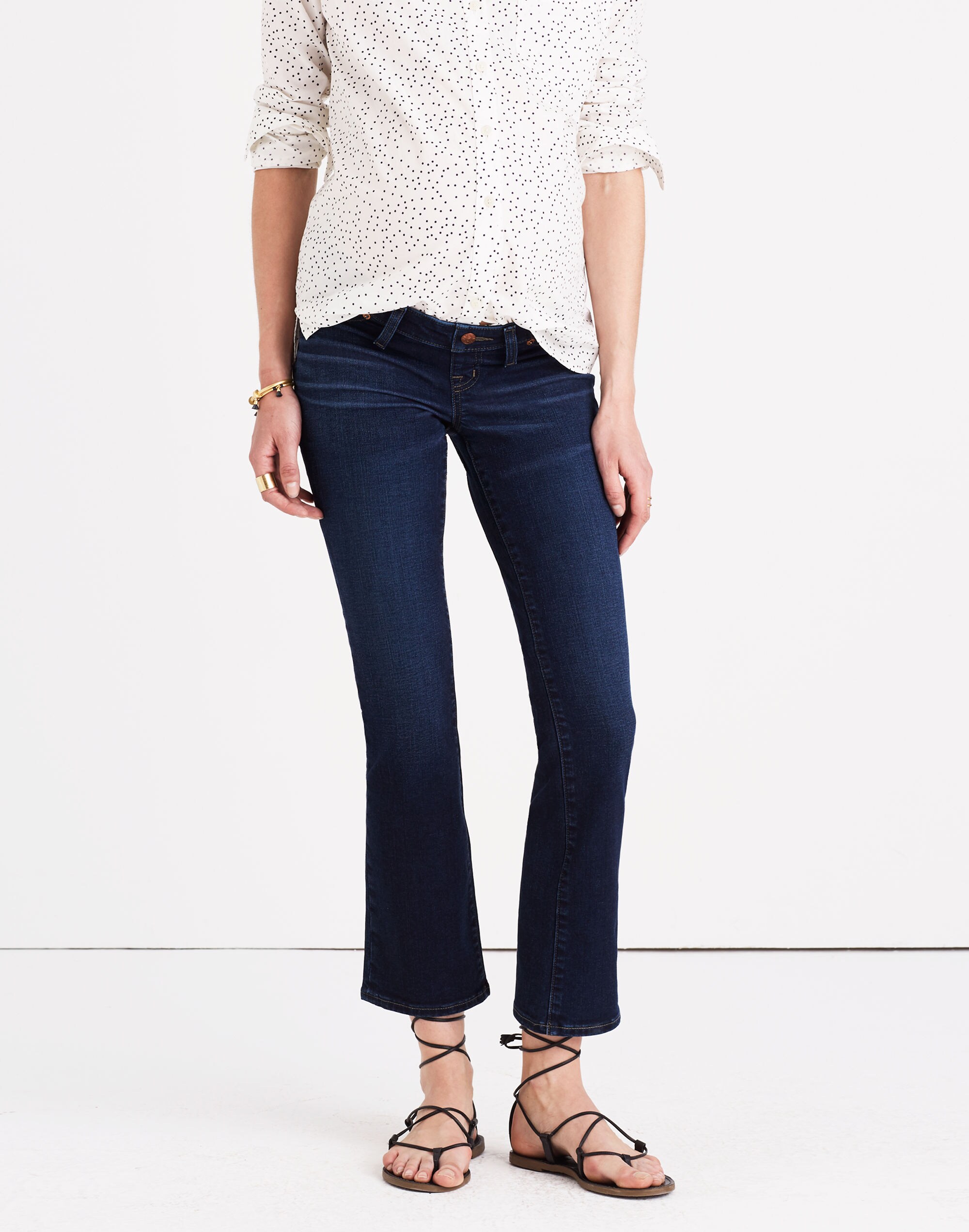 Maternity Cali Demi-Boot Jeans in Hayes Wash