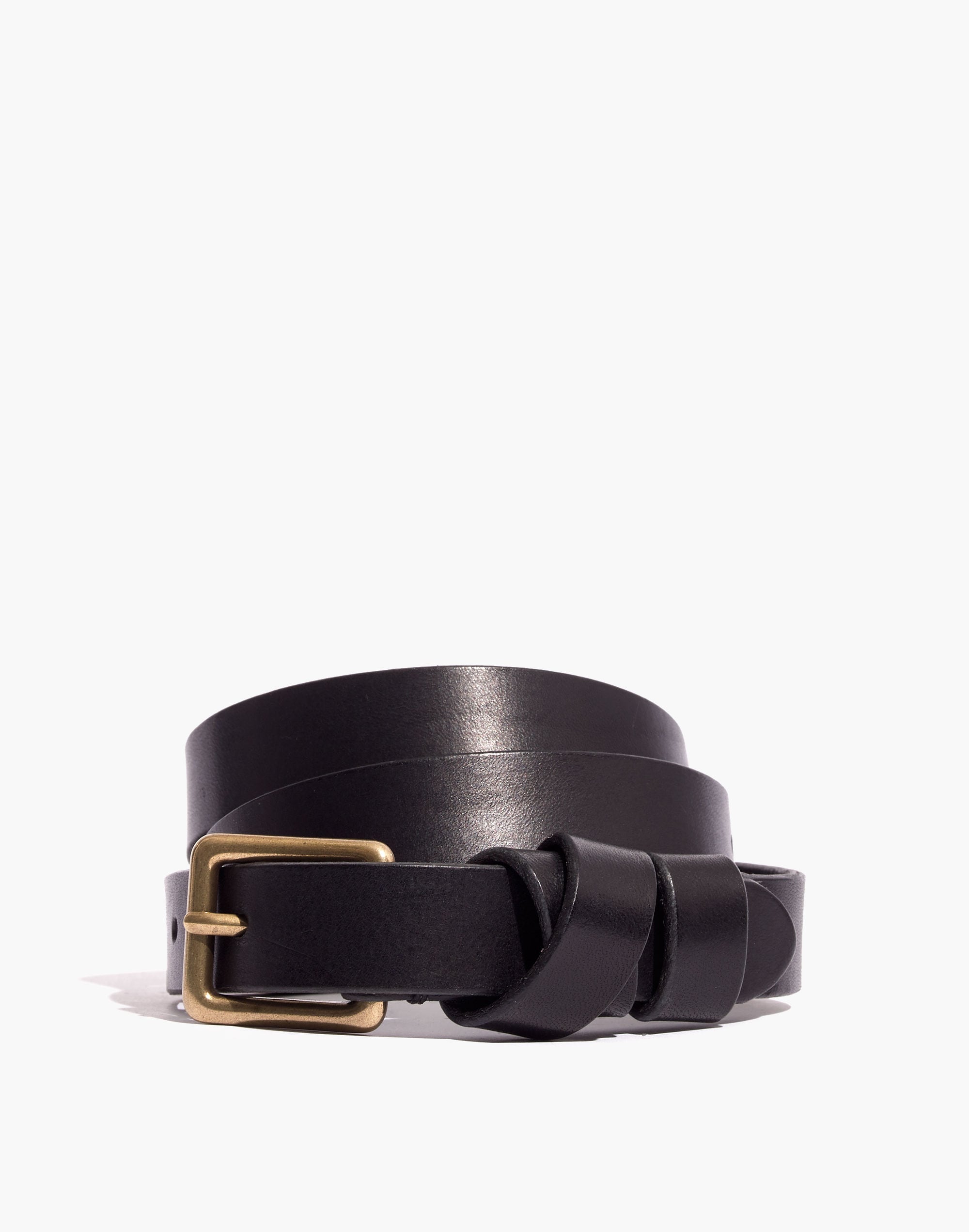 Buckle Belt Leather Crisscross Skinny Belt Madewell Leather