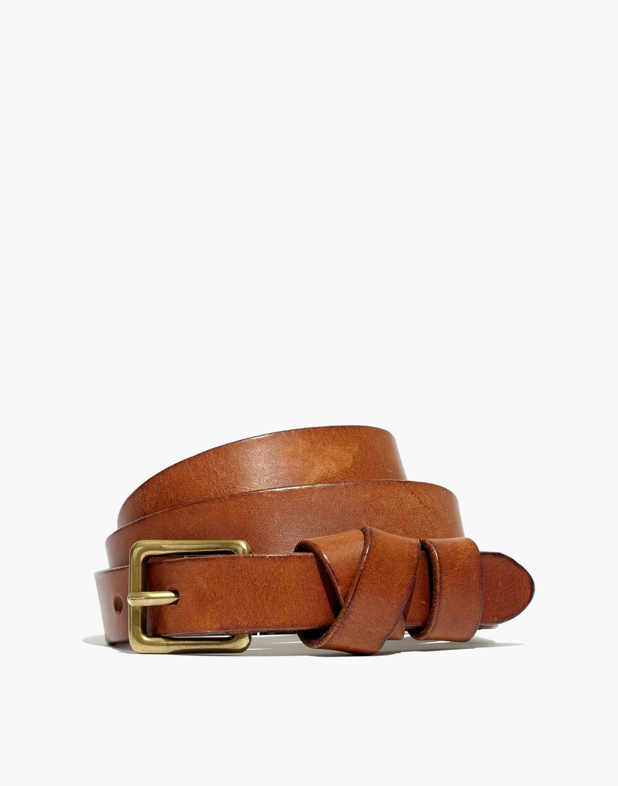 leather crisscross skinny belt