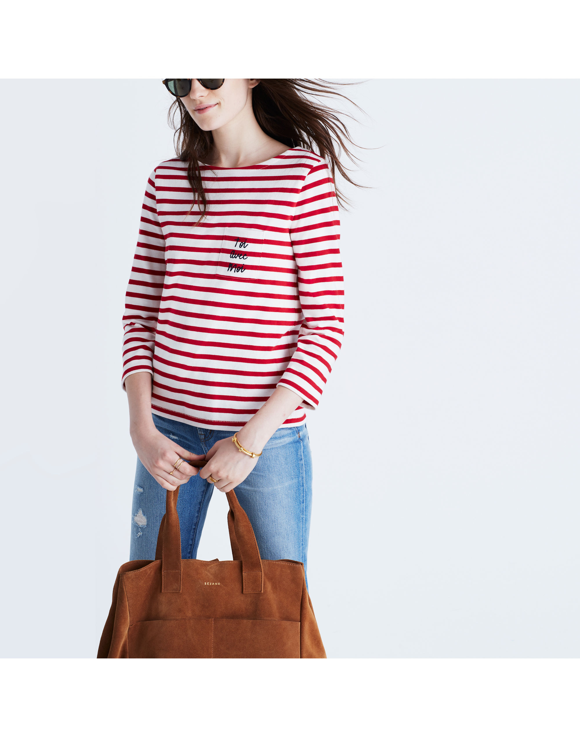 Madewell et S&eacute;zane&reg; Toi Avec Moi Long-Sleeve Tee
