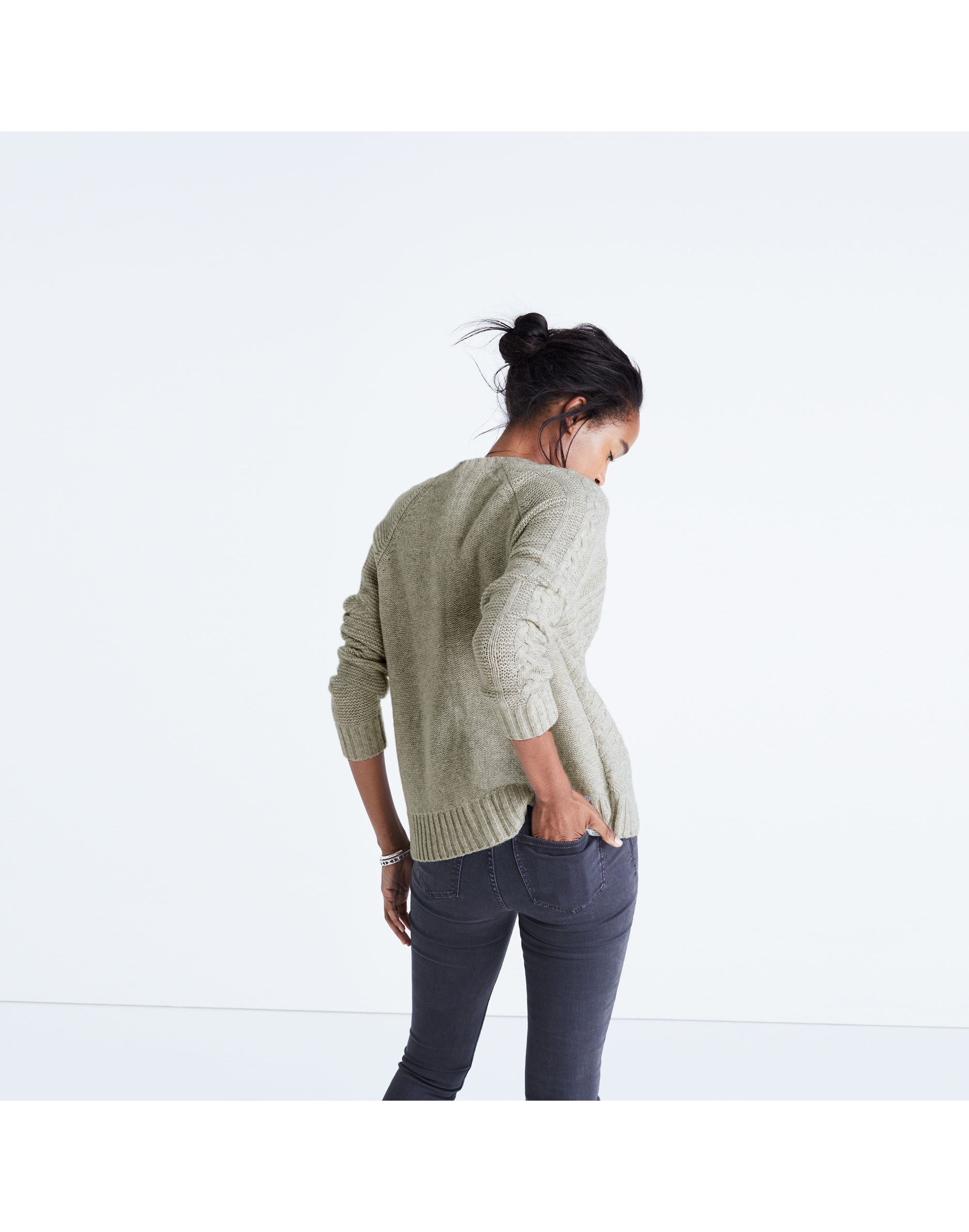 Cableknit Fringe Sweater