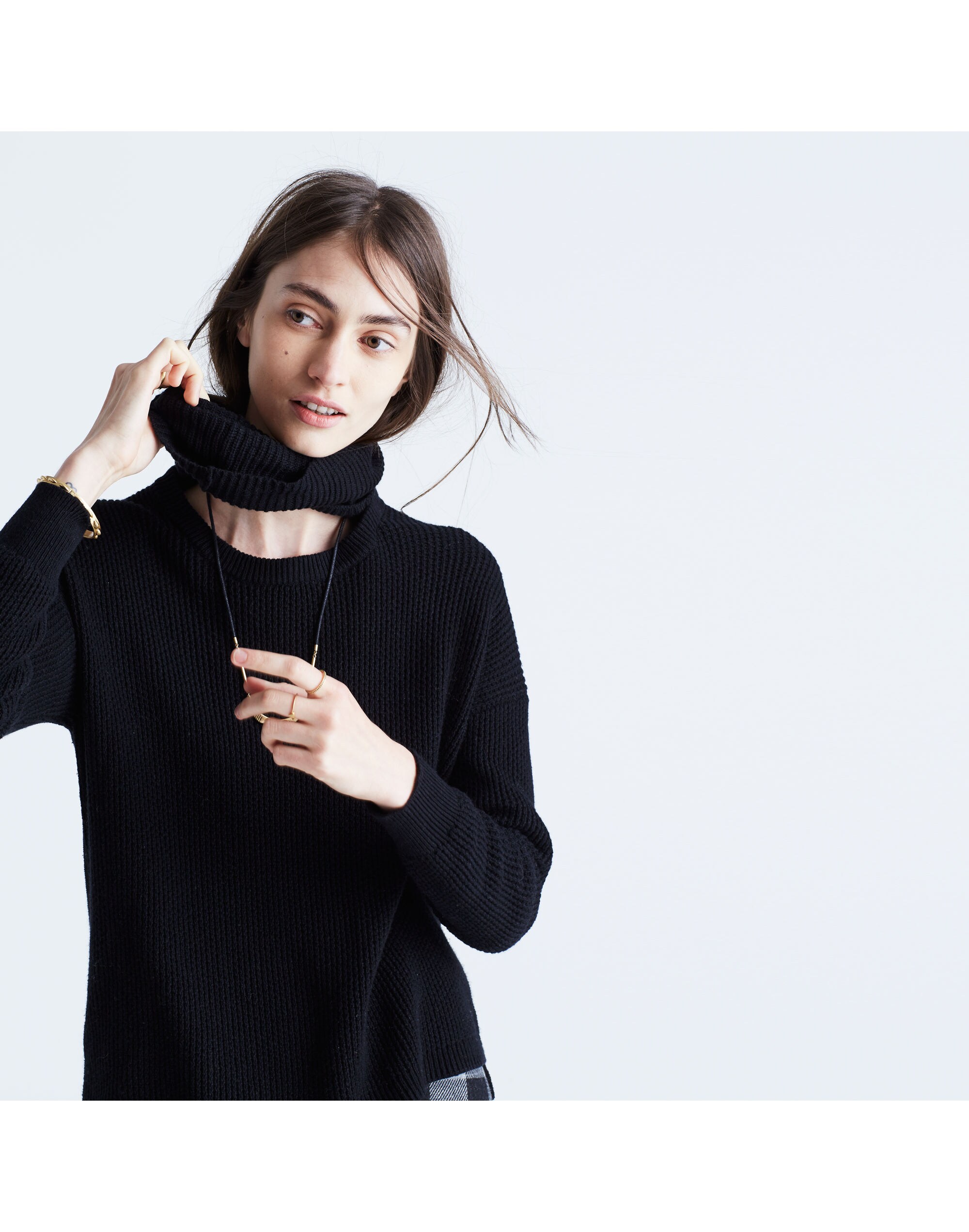 Convertible Turtleneck Sweater